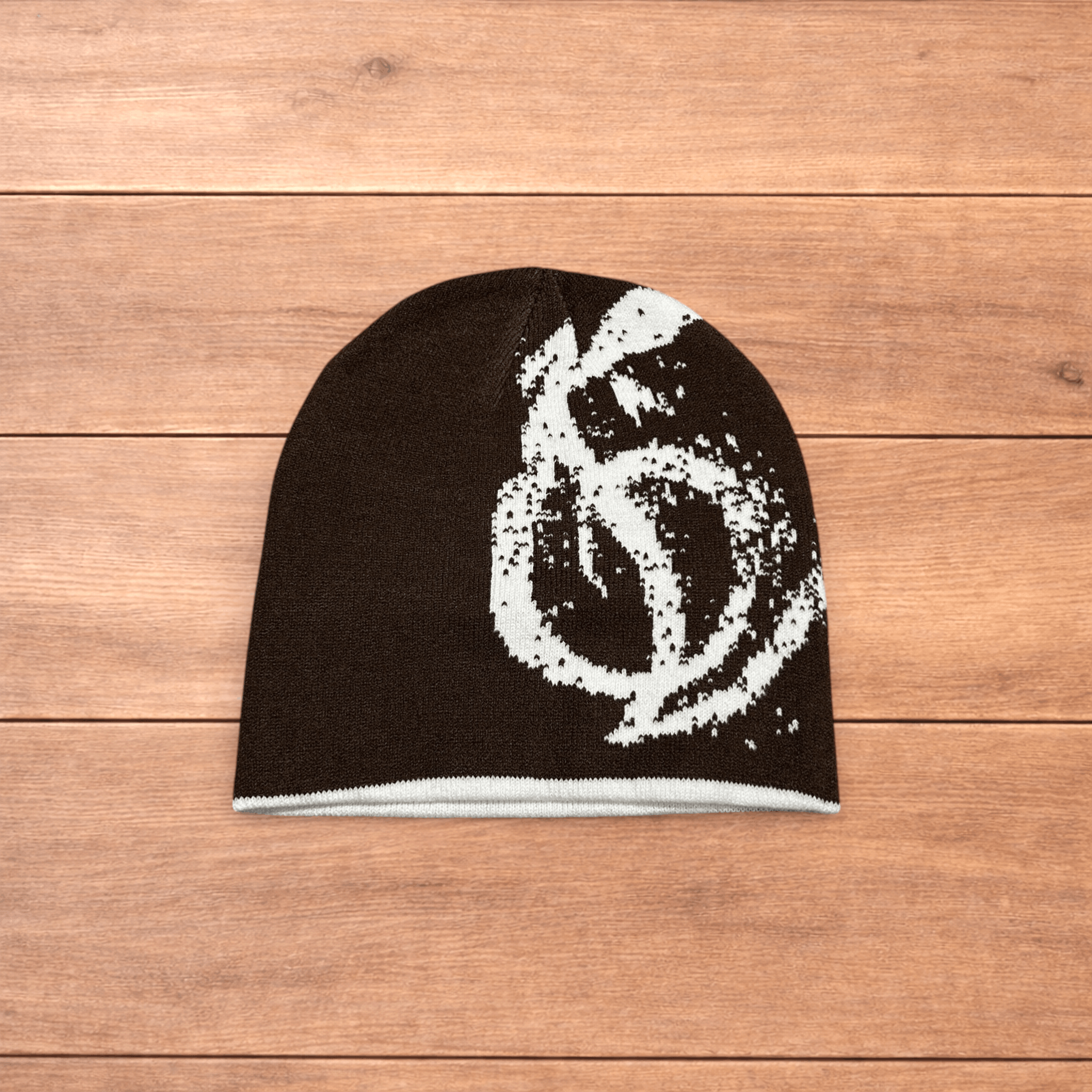 Japanese Brand Japanese vintage style beanie in brown with graphic design. Size ONE SIZE - 1 Thumbnail