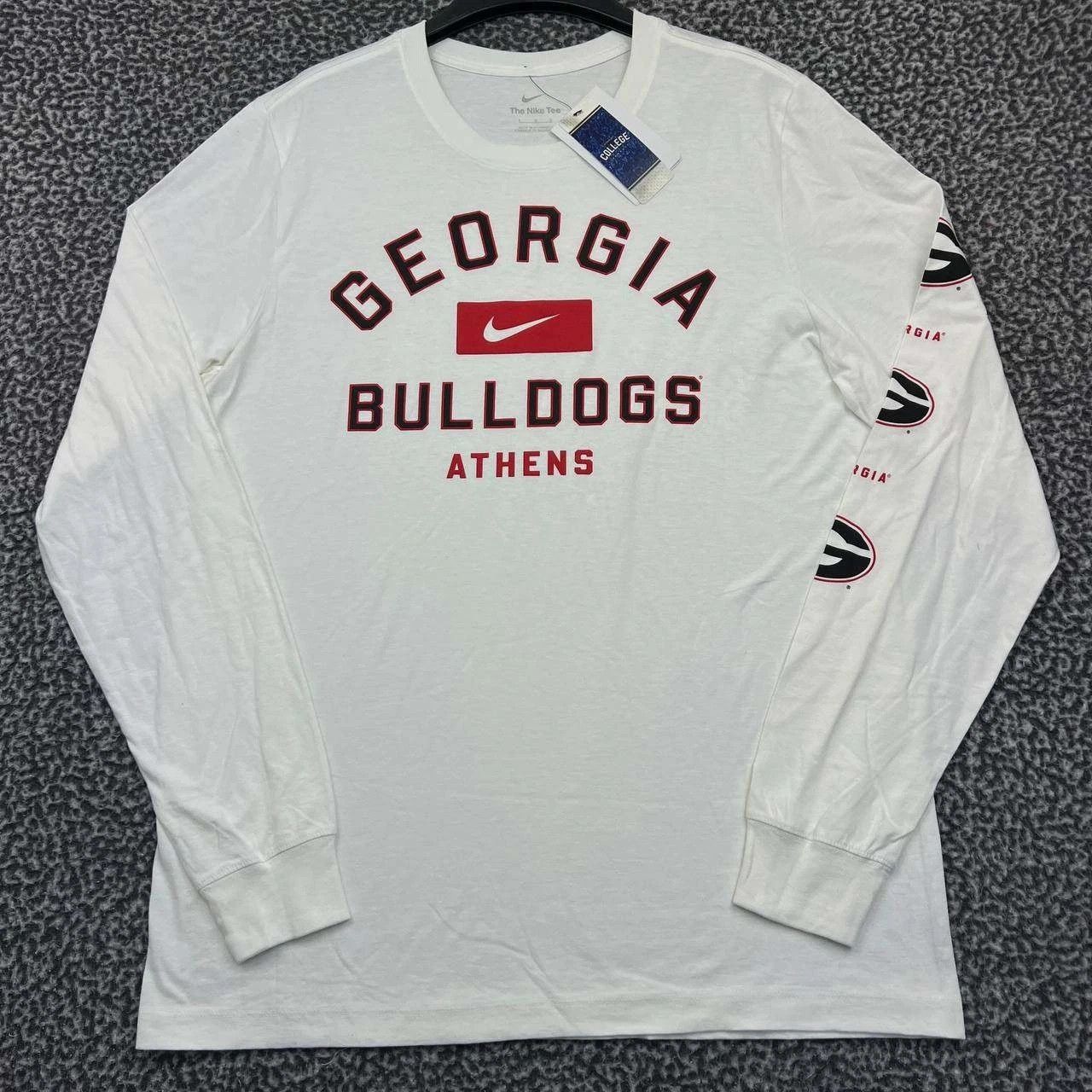 Nike Nike Shirt Men White Georgia Bulldogs Crew Neck Cotton New L Size US L / EU 52-54 / 3 - 1 Thumbnail