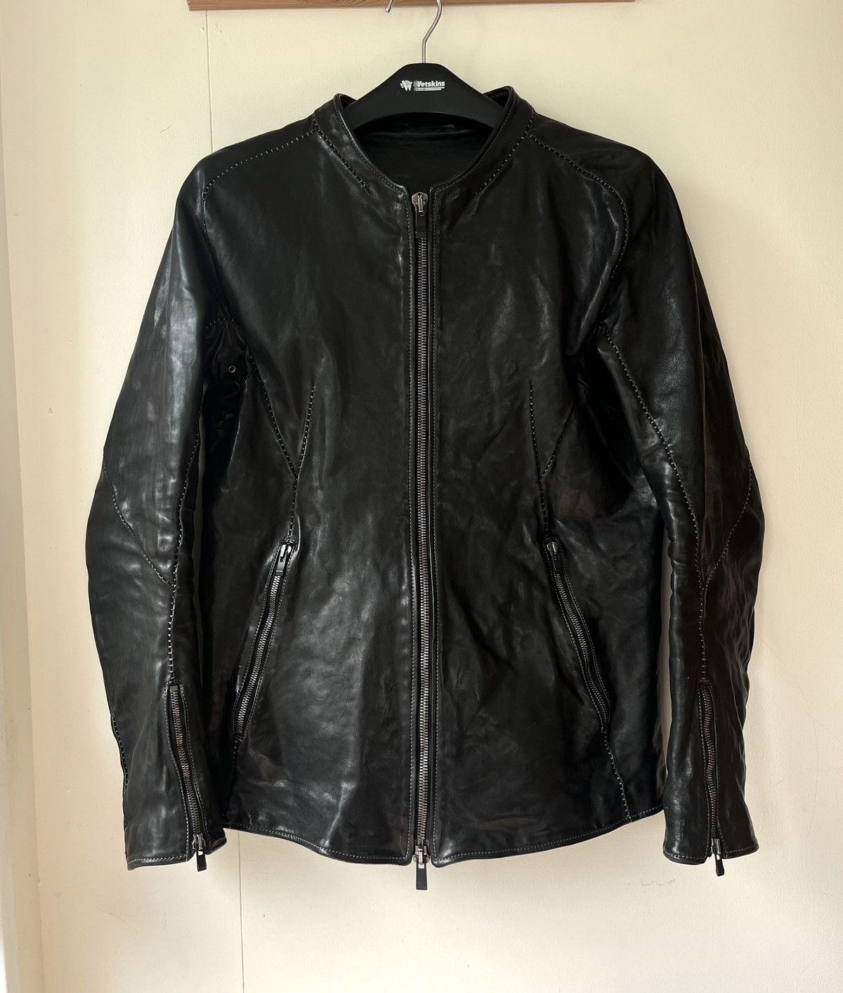 Guidi Incarnation black hand stitched Guidi horse leather jacket ...