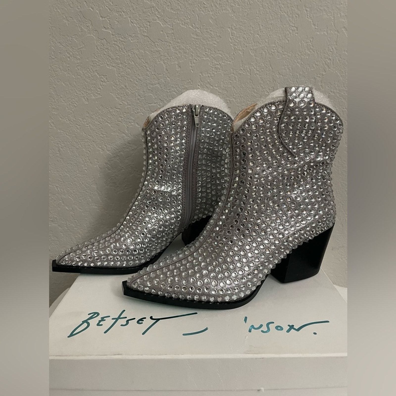 Betsey Johnson Betsey Johnson Neil Jewel Studded Boot in Silver Womens 6.5 Size US 6.5 / IT 36.5 - 3 Thumbnail