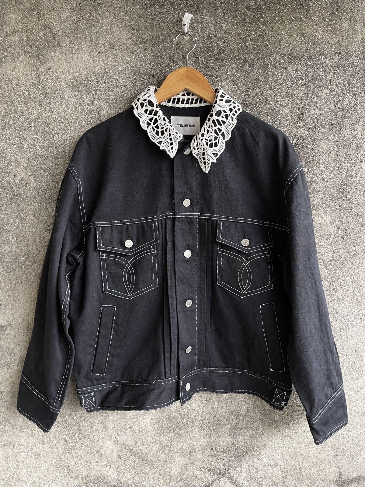 Japanese Brand Rare🔥Designer Atelier Sab Trucker Denim Jacket Size US L / EU 52-54 / 3 - 1 Thumbnail