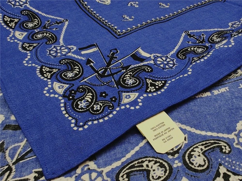 RRL Ralph Lauren RRL INDIGO Bandana COTTON Scarf handkerchief Size ONE SIZE - 13 Thumbnail
