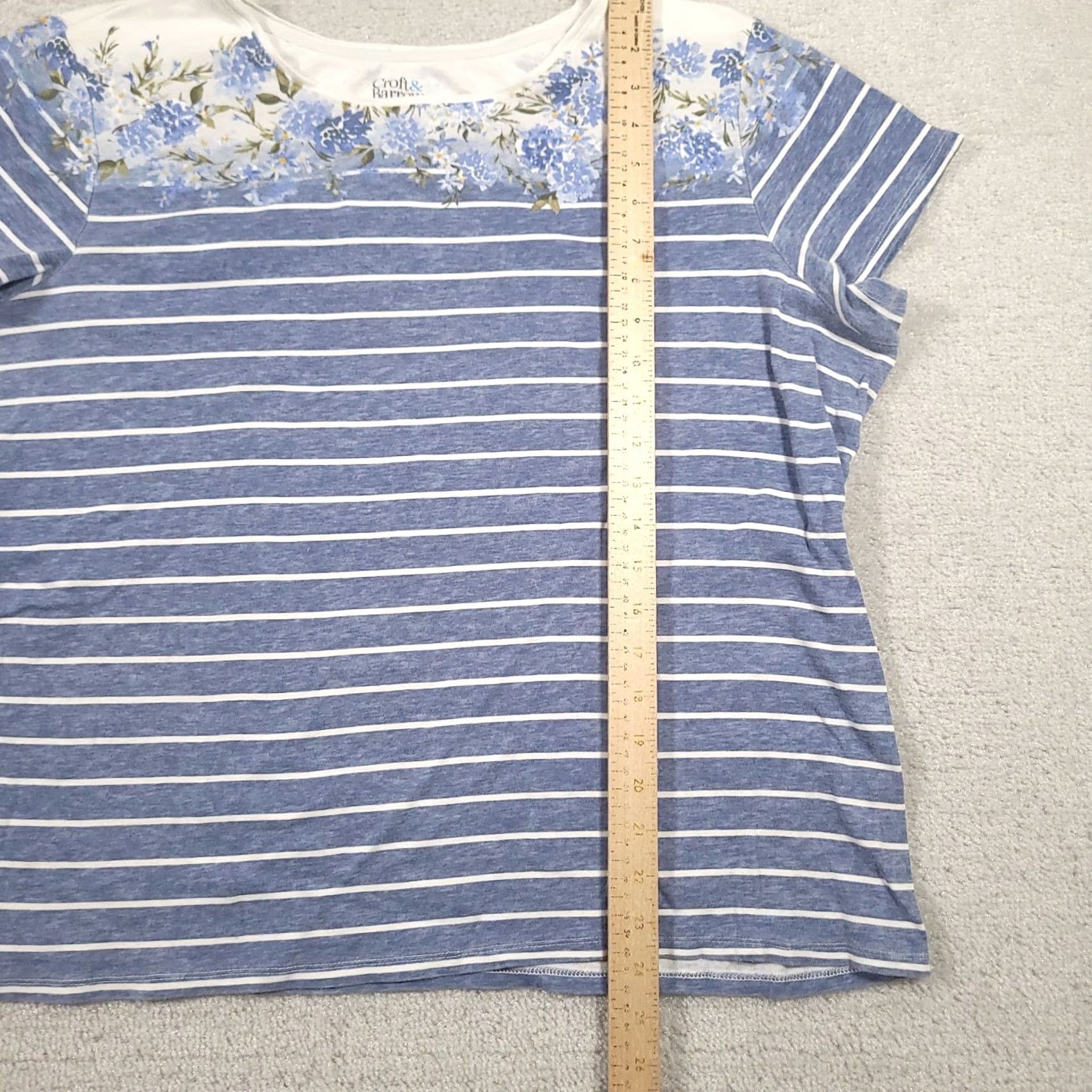 Croft & Barrow Croft & Barrow Shirt Womens XXL Blue Short Sleeve Pullover Casual Knit Blouse Mens? Size XXL / US 16-18 / IT 52-54 - 5 Thumbnail
