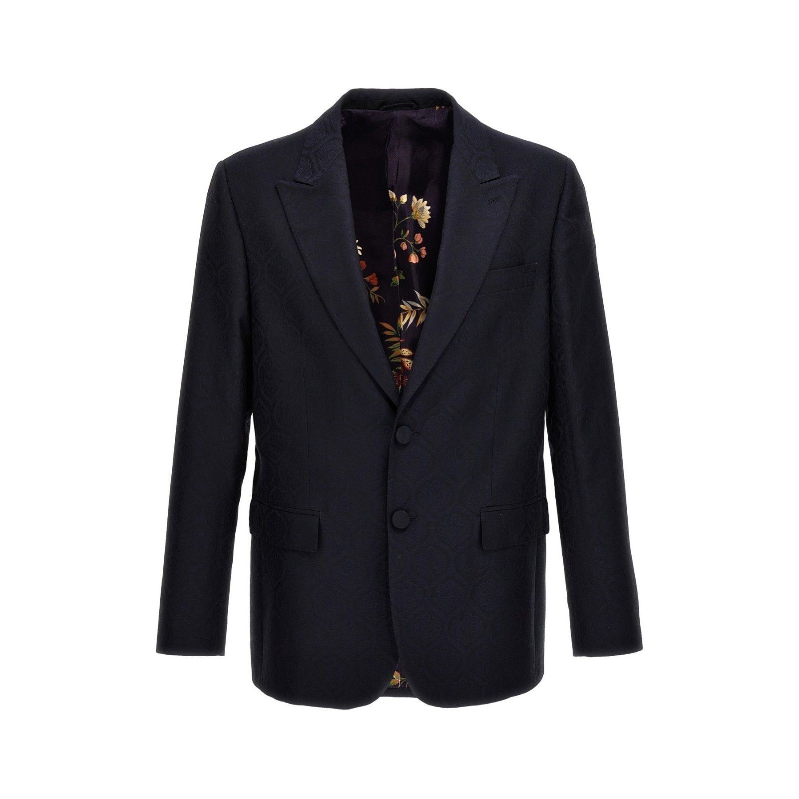 Etro ETRO Single-Breasted Blue Wool Jacquard Blazer New & Authent Size US M / EU 48-50 / 2 - 1 Thumbnail