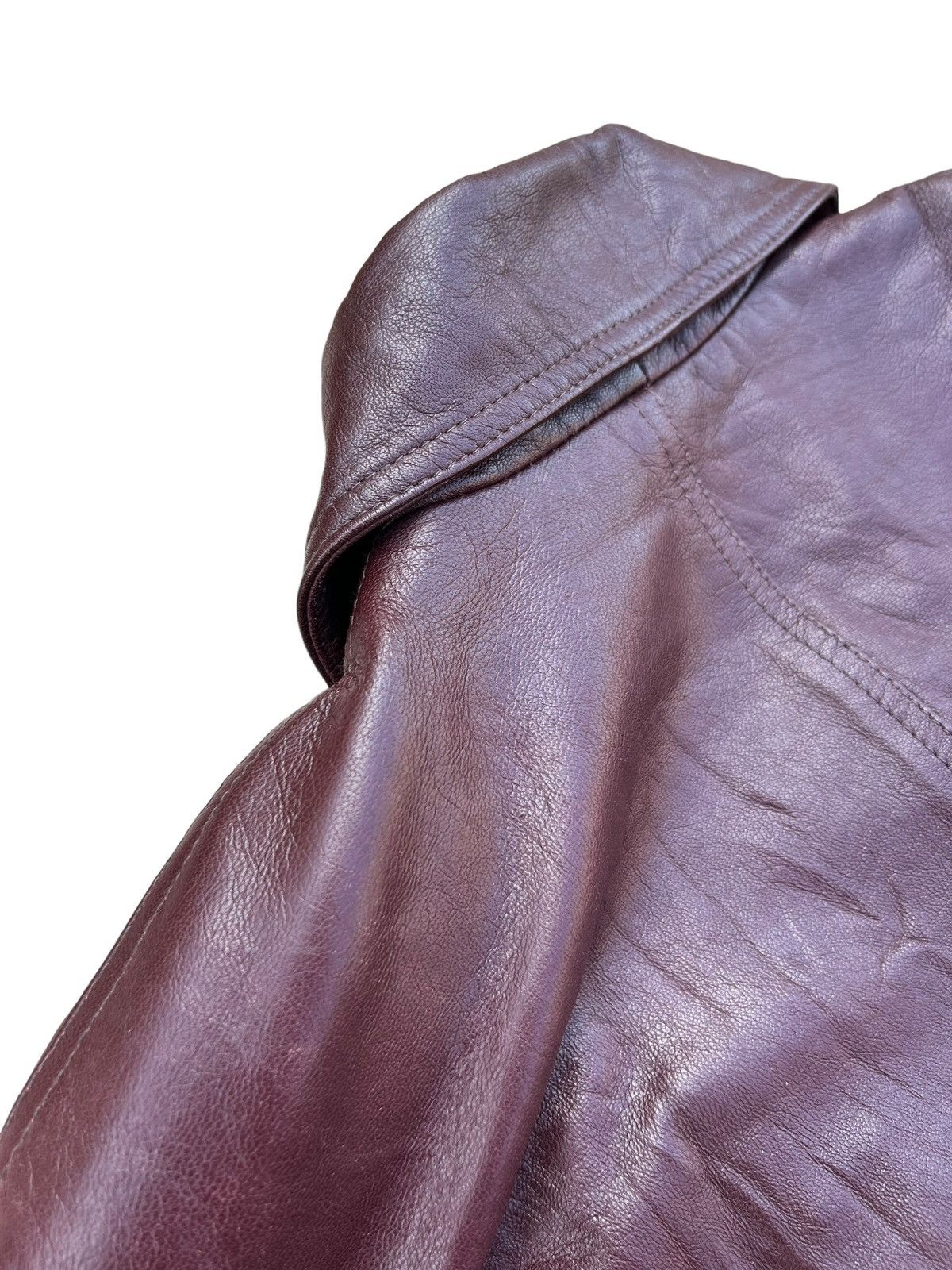 Vintage Vintage Unknown Fade Patina Leather Zipper Biker Dress Size XS / US 0-2 / IT 36-38 - 17 Thumbnail