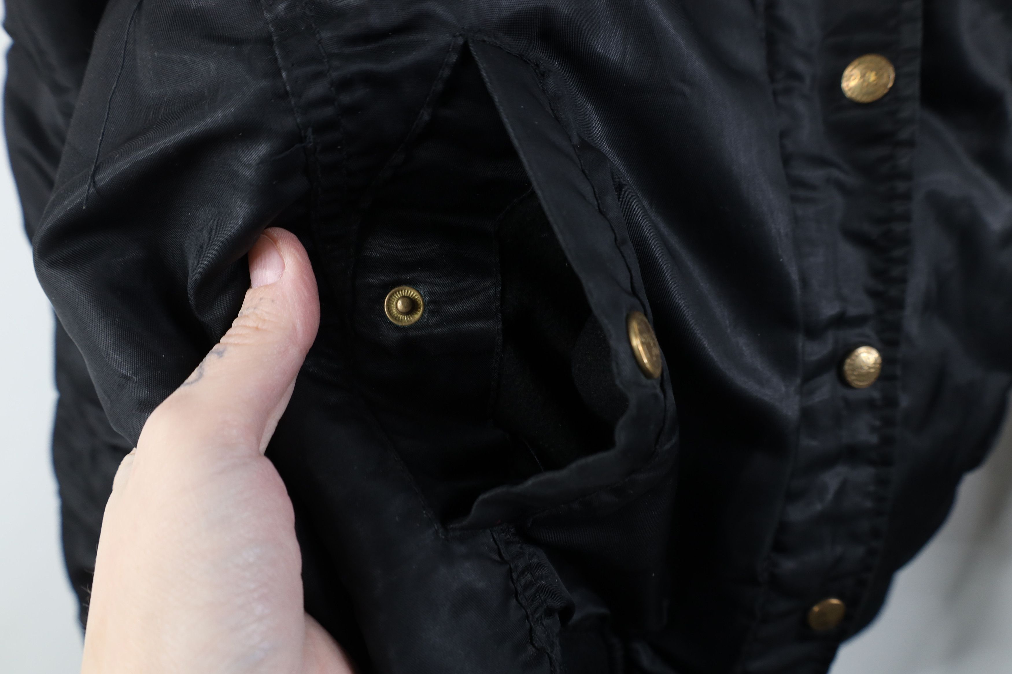 Southpole Vintage 90s Y2K Southpole Caped Hood Babydoll Jacket Black Size XL / US 12-14 / IT 48-50 - 7 Thumbnail