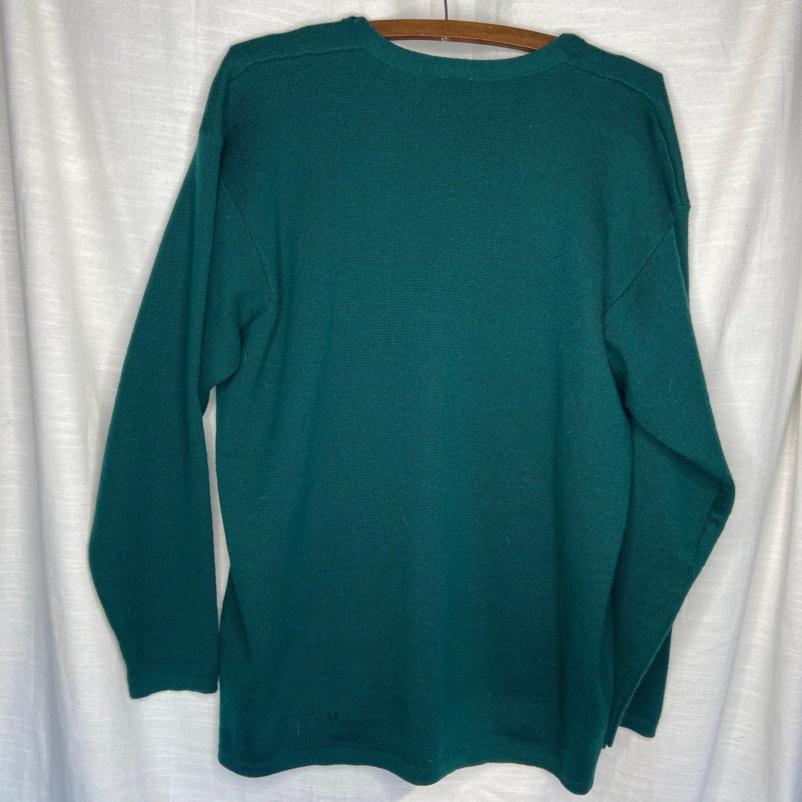 Nordstrom Vintage Nordstrom Town Square Green Wool Cardigan Sweater Size L / US 10 / IT 46 - 5 Thumbnail