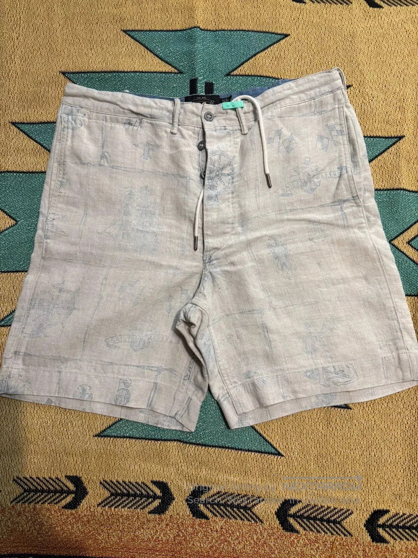 RRL Ralph Lauren RRL Nautical Series Linen Shorts. Size US 32 / EU 48 - 1 Thumbnail