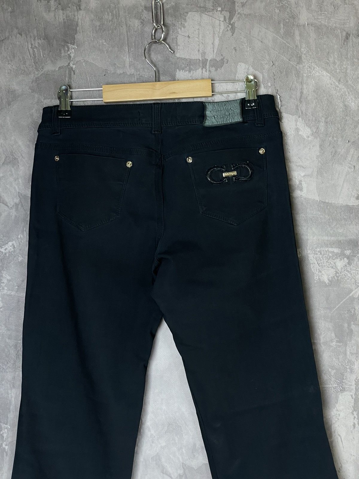 Salvatore Ferragamo × Vintage Salvatore Ferragamo Navy Formal Trousers Pants Size 29" - 10 Thumbnail