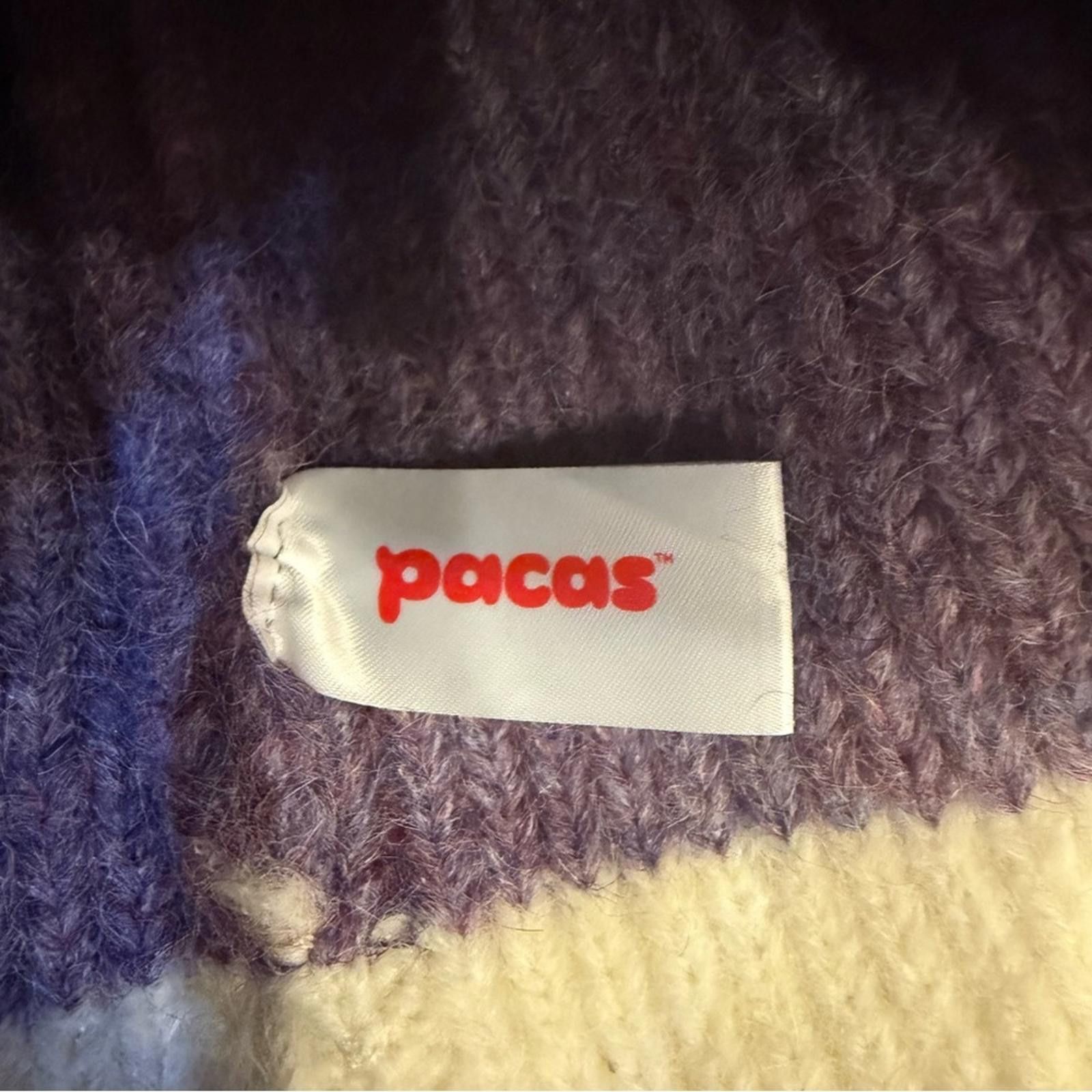 Pacsun pacas Baby Alpaca Blend Lilac and Ivory Hat/Beanie Size ONE SIZE - 5 Thumbnail