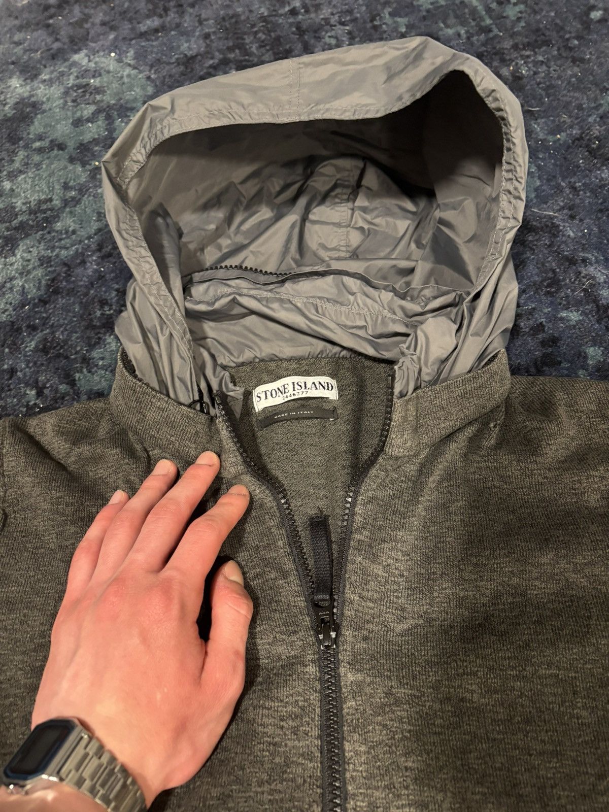 Other Vintage zip-up hoodie Stone Island hidden hood Size US L / EU 52-54 / 3 - 3 Thumbnail