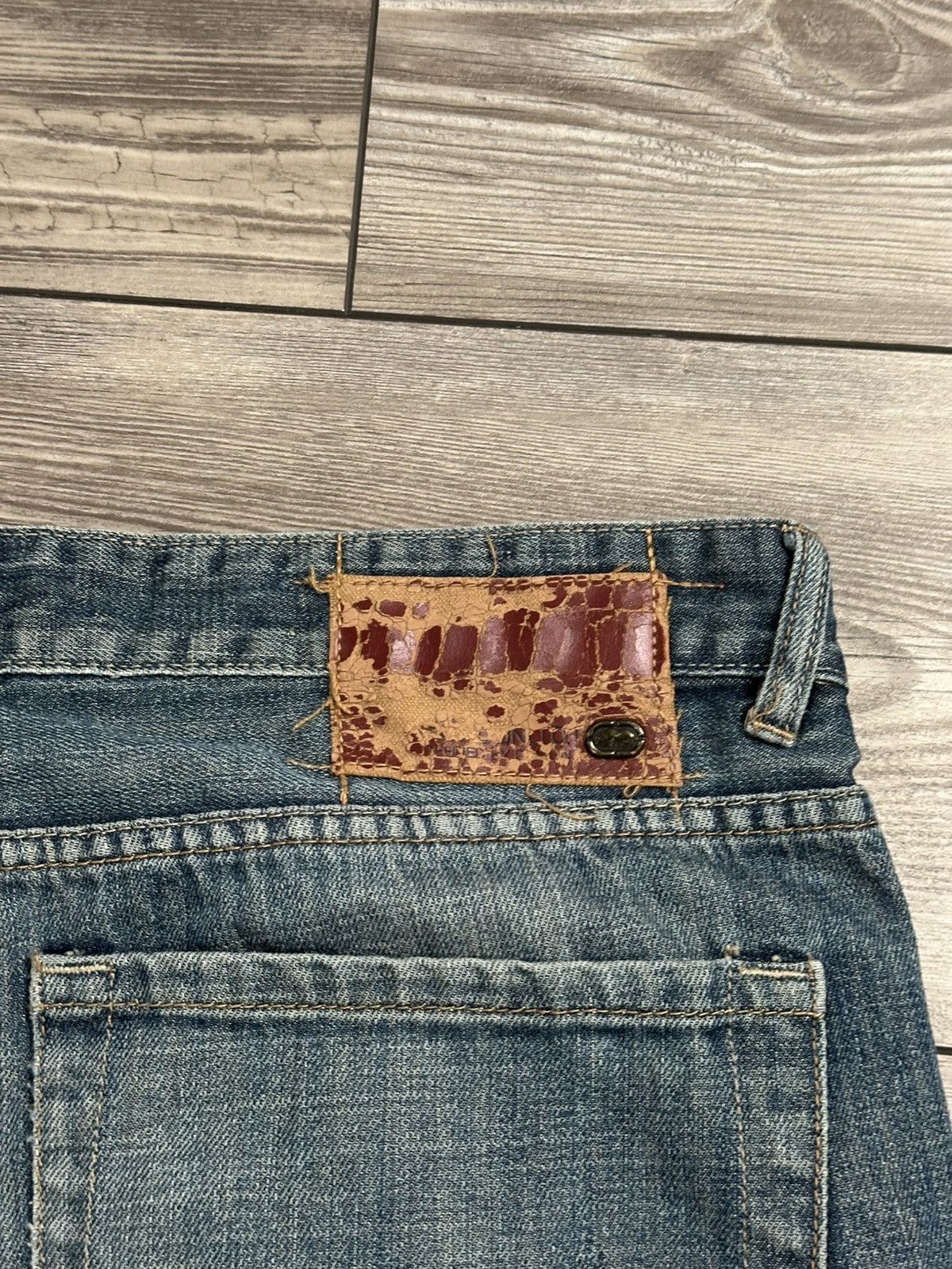 Ecko Unltd. × JNCO × Vintage Crazy Y2K Ecko Unltd. Baggy Denim Shorts Size US 39 - 5 Thumbnail