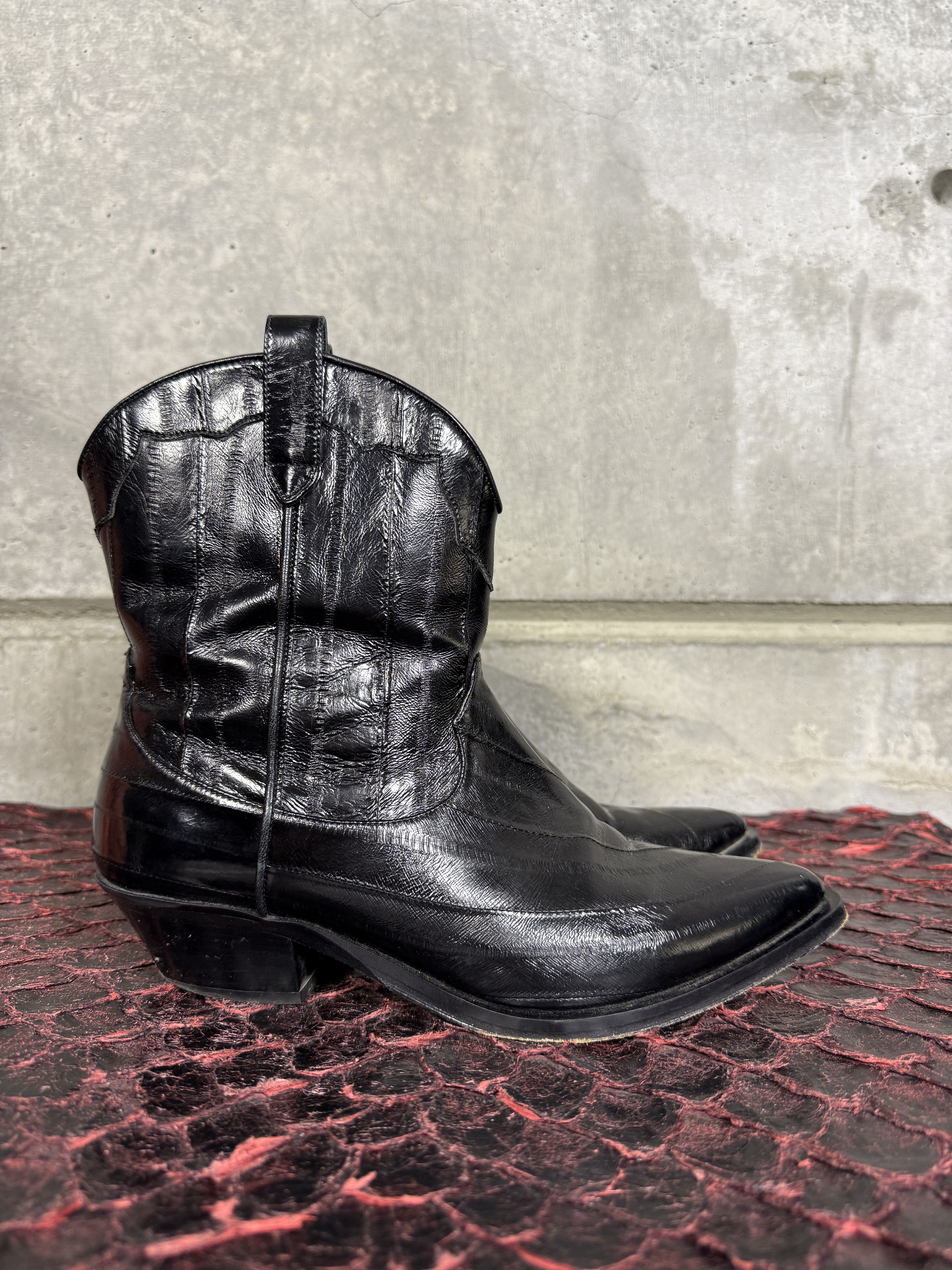 Tamara Mellon Tamara Mellon Black Eel Rodeo Boots Size US 9.5 / IT 39.5 - 1 Thumbnail