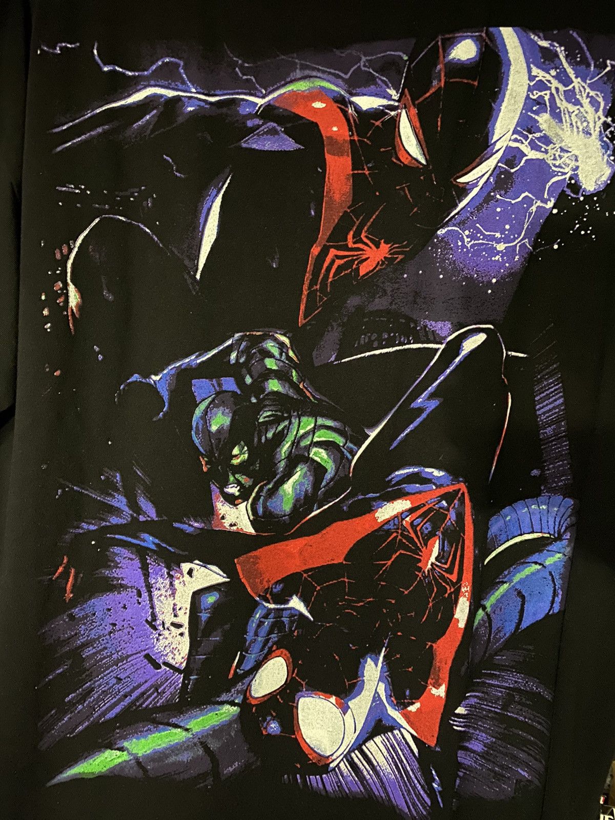 Sergio Calabasas × Vintage Sergio Calabasas Spiderman Shirt Size US L / EU 52-54 / 3 - 4 Thumbnail