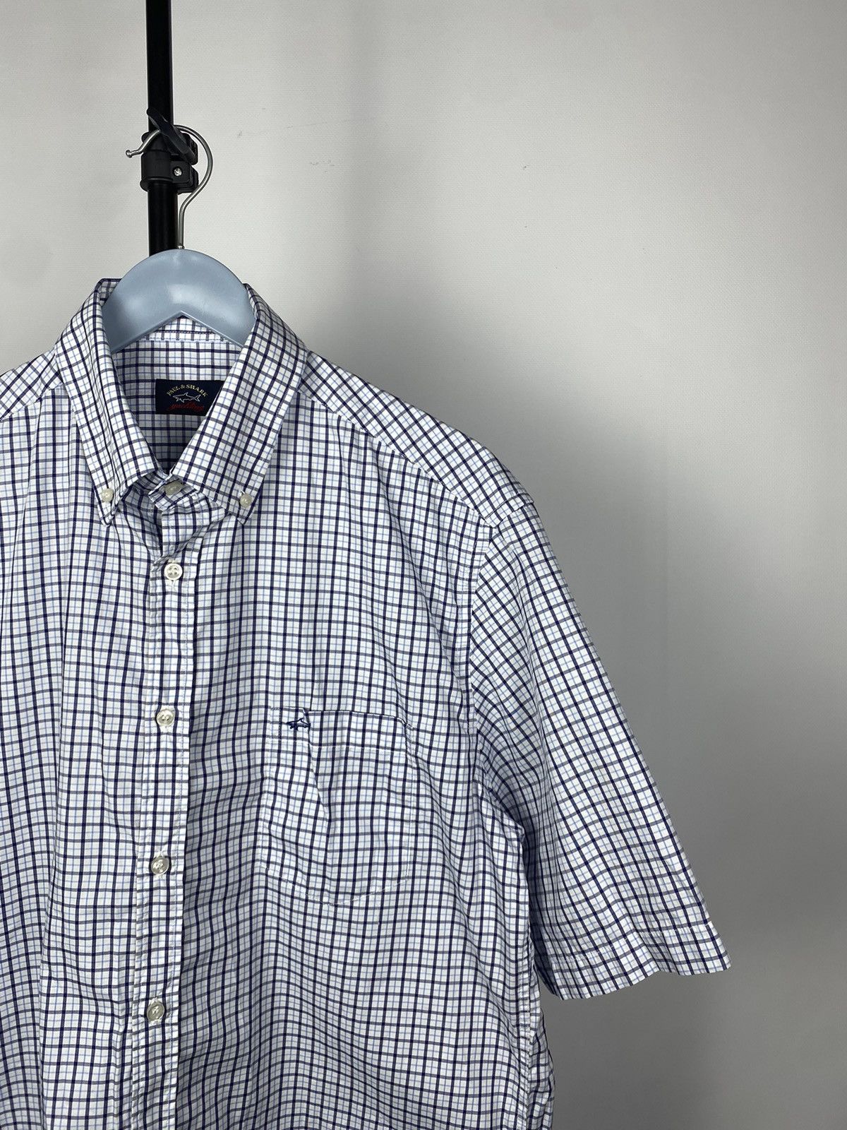 Paul & Shark × Vintage Vintage 90s Paul & Shark Yachting Plaid Shirt Button Up Size US L / EU 52-54 / 3 - 3 Thumbnail