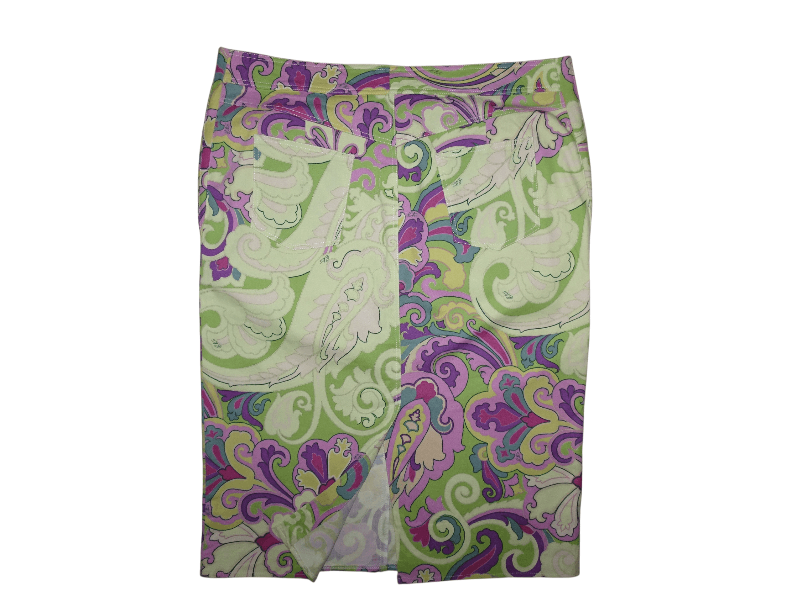 Etro ETRO PAISLEY PRINT COTTON SKIRT Size 32" / US 10 / IT 46 - 2 Thumbnail