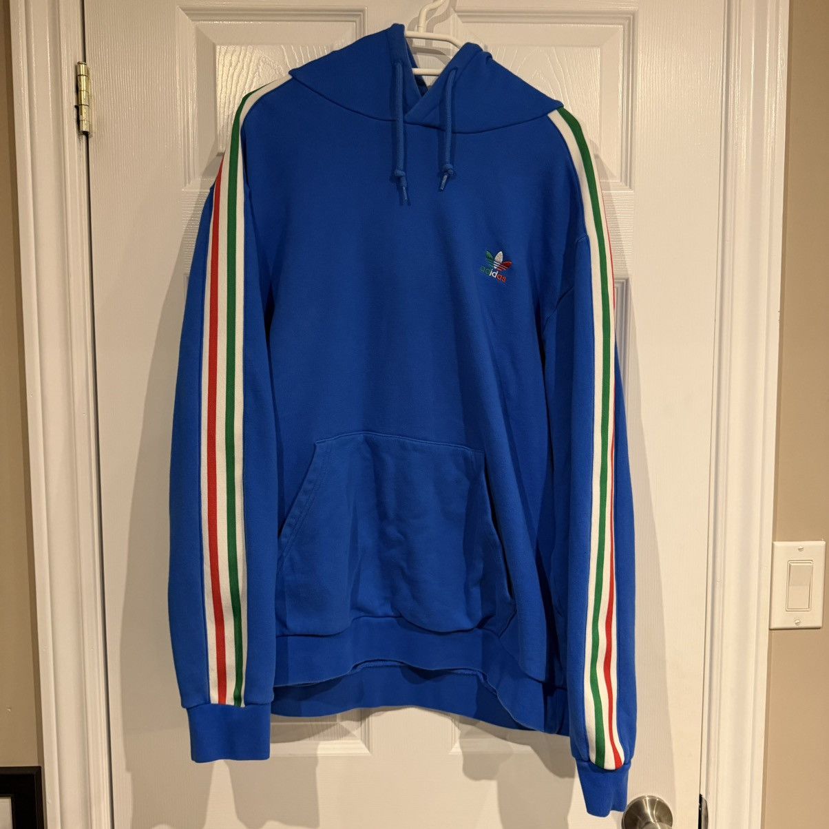 Adidas Adidas Italy 3 stripe hoodie Size US XL / EU 56 / 4 - 3 Thumbnail