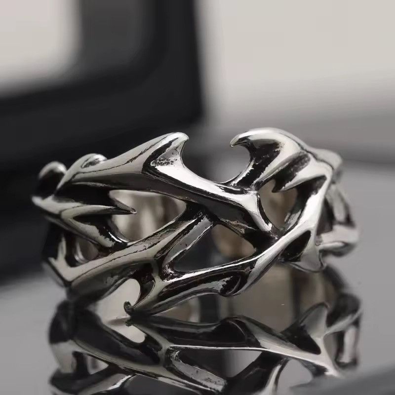 Jewelry Torn Ring - Cybercore Minimalist Adjustable Ring Size ONE SIZE - 2 Thumbnail