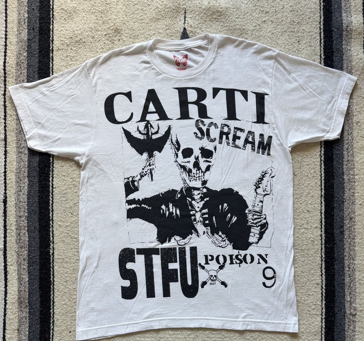 PLAYBOI CARTI Magnolia Carti Scream Skull Concert T-Shirt L