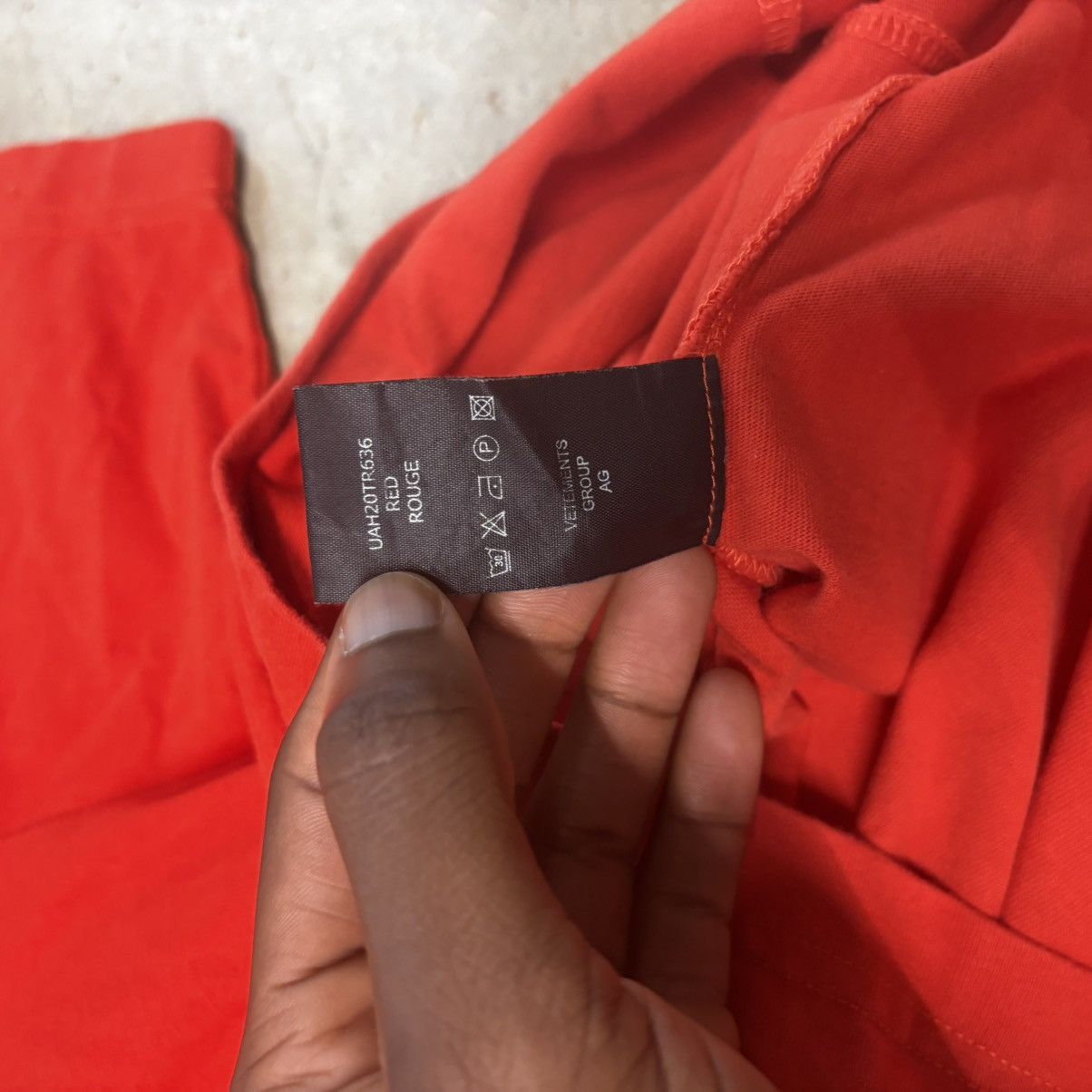 Vetements Vetements AW 20 work in progress red cotton t-shirt Size US XXL / EU 58 / 5 - 9 Thumbnail