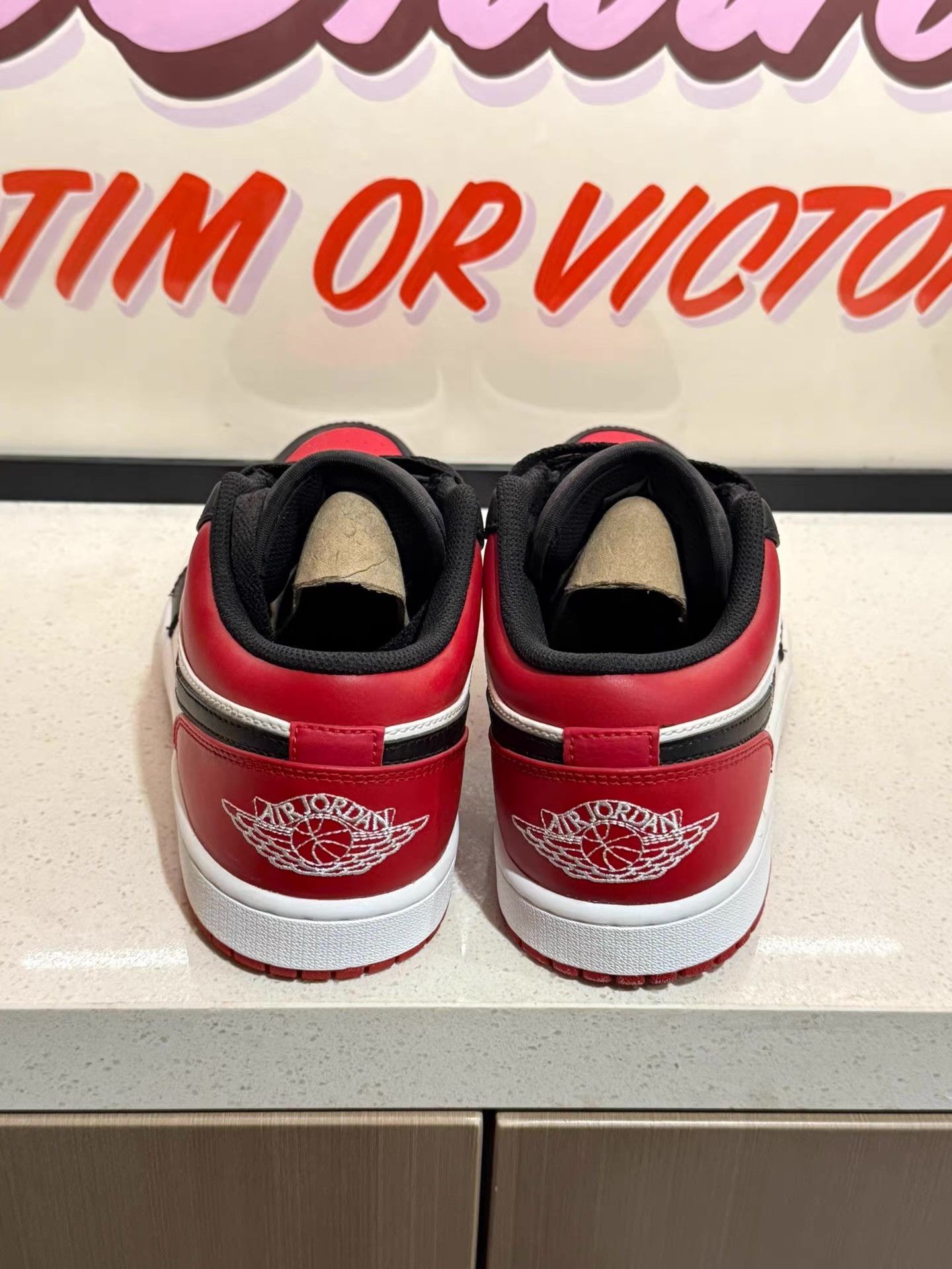 Nike Jordan Air Jordan 1 Low "Bred Toe" Ｑ20 Size US 8 / EU 41 - 3 Thumbnail