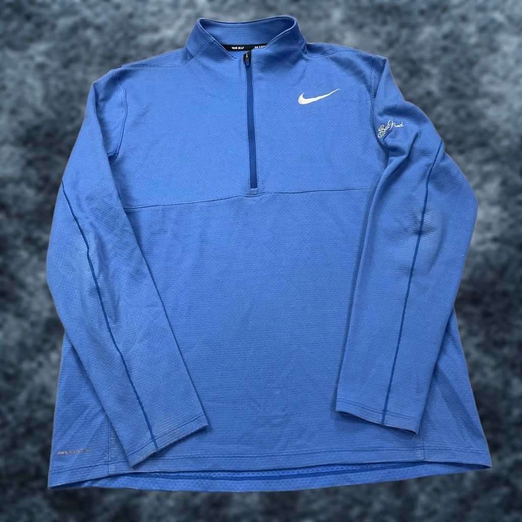 Nike Nike Golf Jacket Mens L Blue Aeroreact 1/4 Zip Pullover Nike Dri-Fit Sports Weatherwear Size US L / EU 52-54 / 3 - 1 Thumbnail