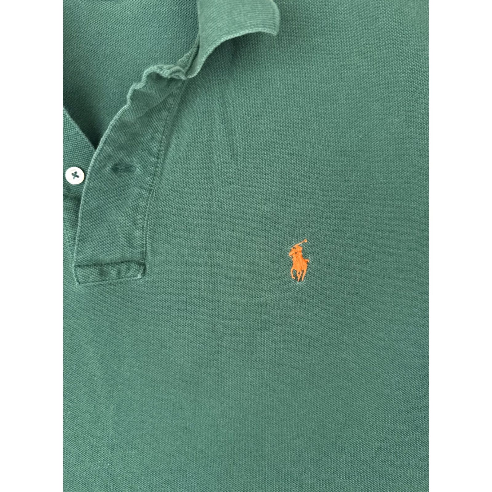 Ralph Lauren VINTAGE Ralph Lauren Polo Shirt Adult XL Green 100% Cotton, Short Sleeve, Button, Logo, Embroidered - Men's Polo Shirt, 44 Chest, Slim Fit Size US XL / EU 56 / 4 - 6 Thumbnail