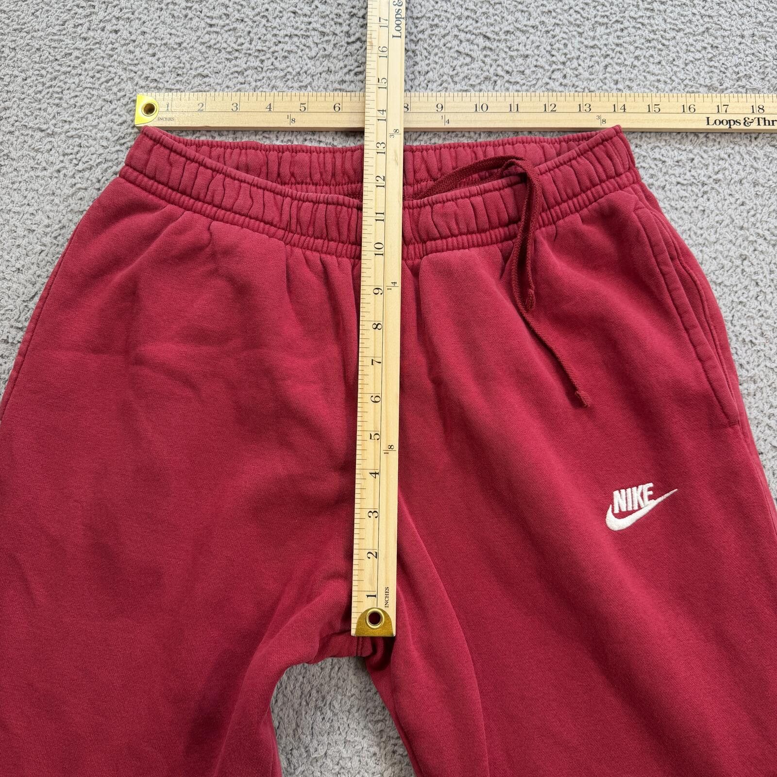 Nike Nike Red Fleece Jogger Sweatpants L Swoosh Lounge Pants Size US 32 / EU 48 - 3 Thumbnail