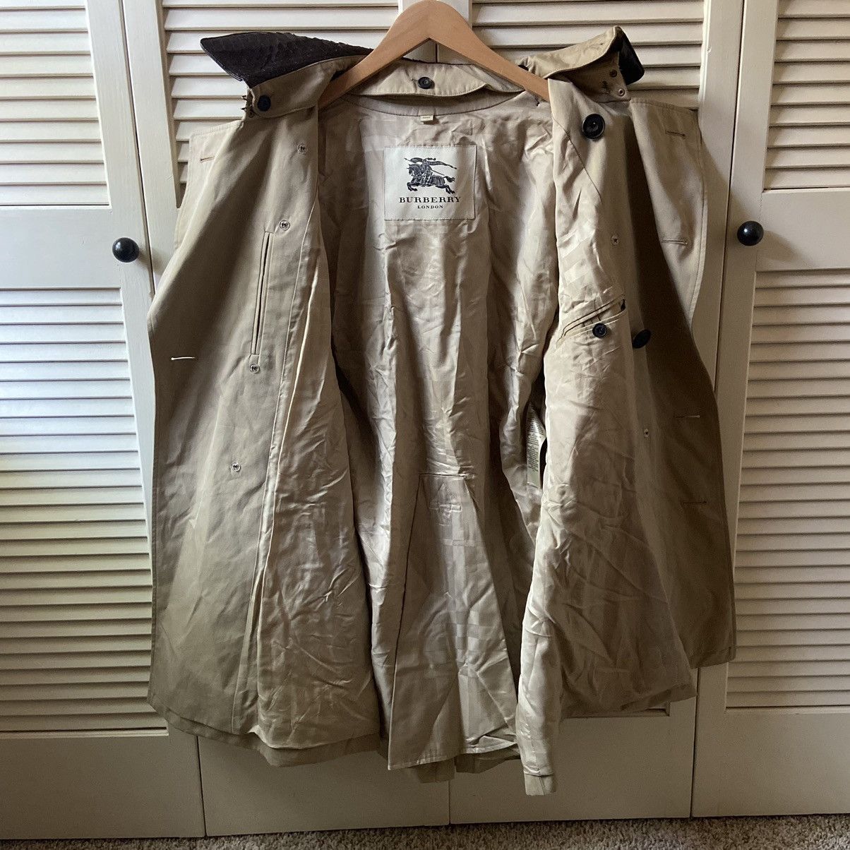 Burberry × Burberry Prorsum Burberry London Trench Coat Python Skin Collar Brown Tan Size US L / EU 52-54 / 3 - 6 Thumbnail