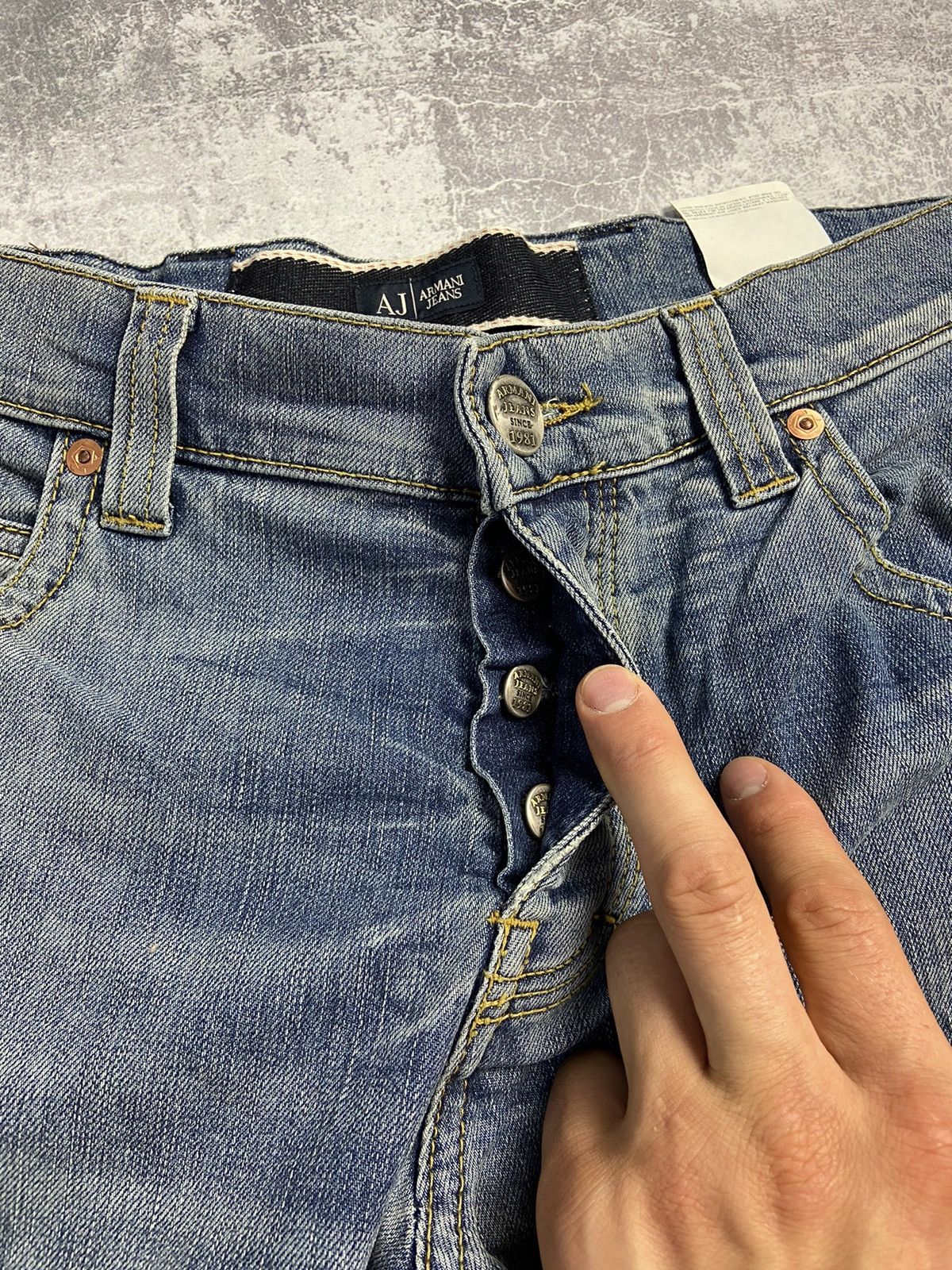 Other RARE Armani Jeans Y2K Vintage Baggy Dirty Distressed Pants Size US 33 - 17 Thumbnail