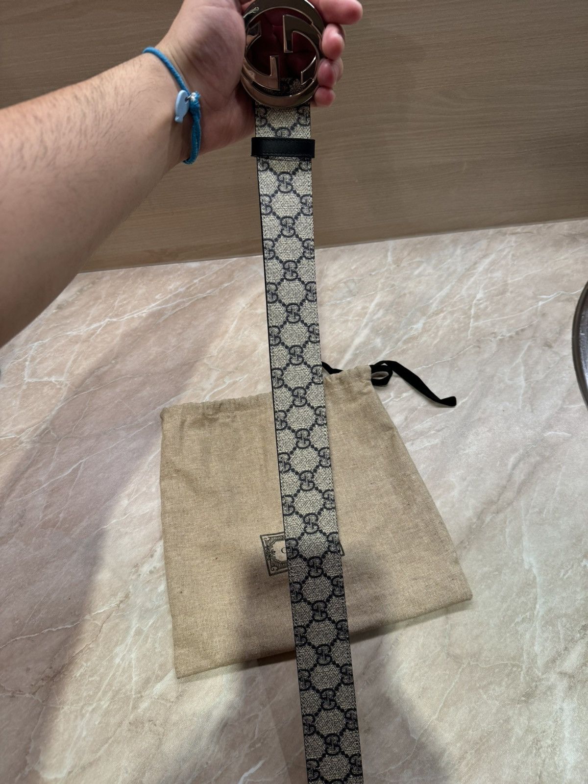 Gucci GG Supreme belt with G buckle Size 44 - 3 Thumbnail