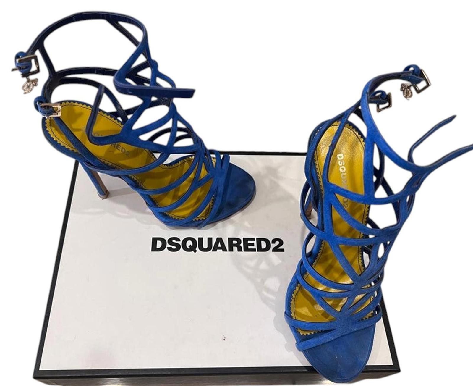 Dsquared2 DSQUARED2 120mm Suede Cage Sandals Size US 5.5 / IT 35.5 - 2 Thumbnail
