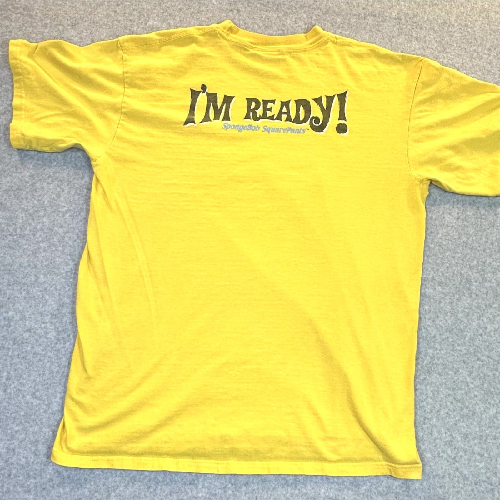 Vintage VINTAGE Spongebob Y2K Tee Yellow Graphic Two Sided I'm Ready Men's L Shirt Size US L / EU 52-54 / 3 - 5 Thumbnail