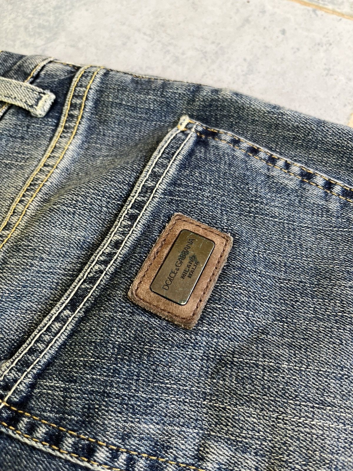 Dolce & Gabbana 💥Luxury Authentic D&G SS15 Blue Faded Denim Made In Italy Size US 31 - 15 Thumbnail
