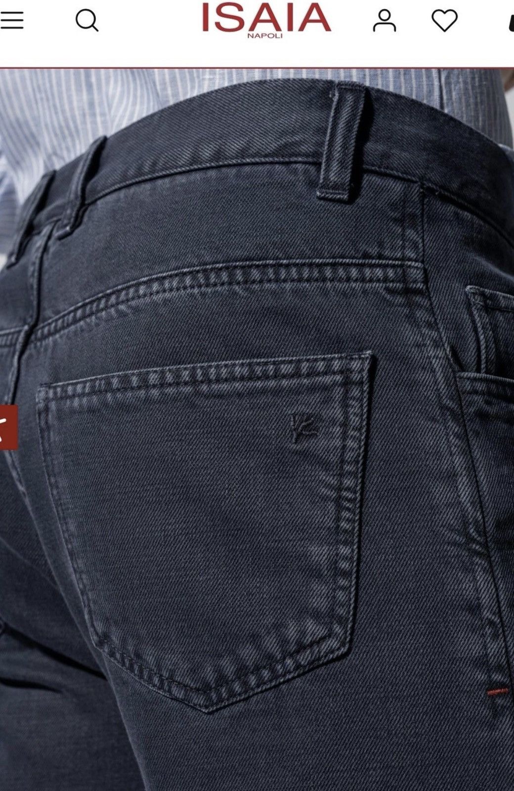 Isaia Barchetta Denim 5-Pocket Jean Size US 32 / EU 48 - 3 Thumbnail