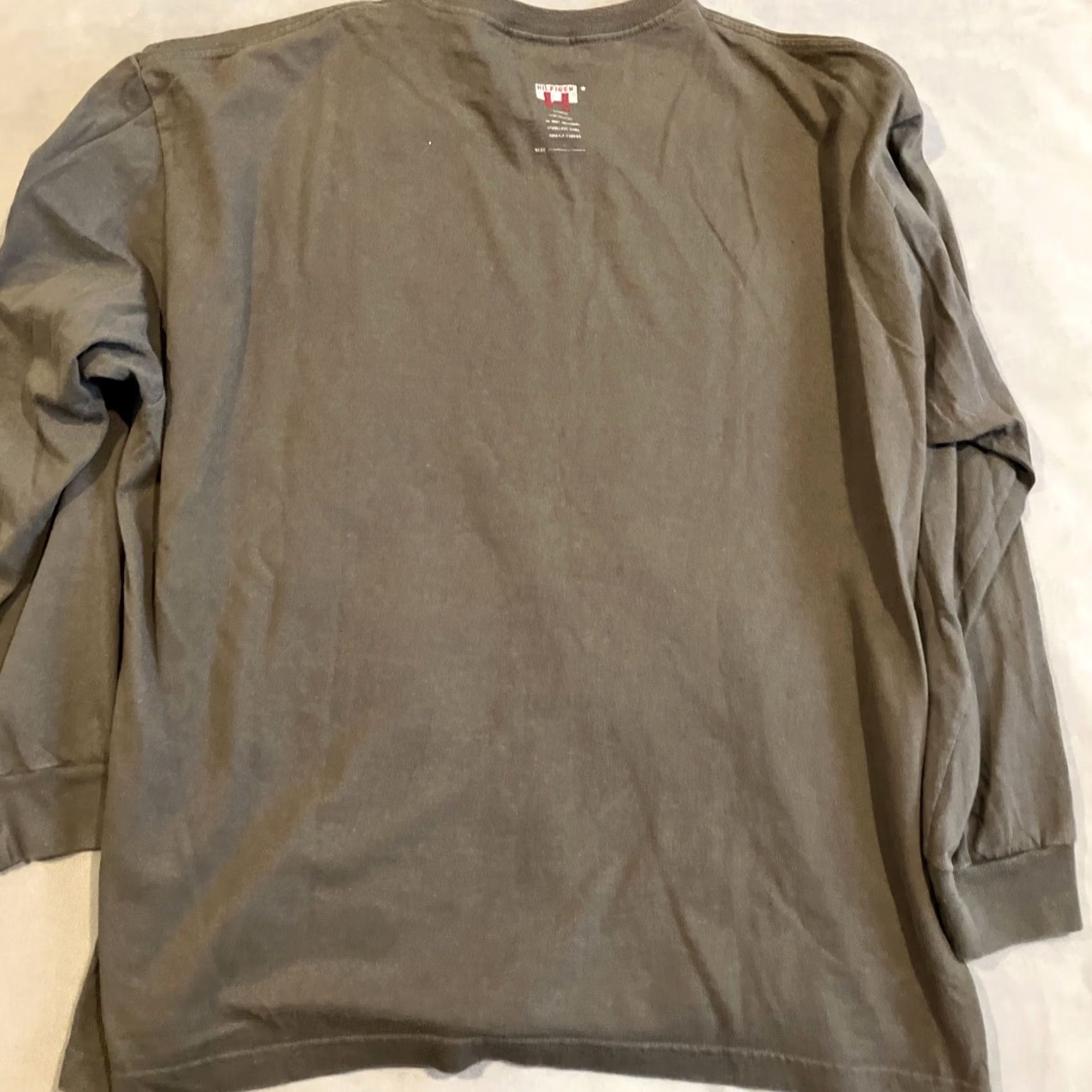 Tommy Hilfiger VINTAGE Tommy Hilfiger Logo Spell Out Long Sleeve T Shirt XL Men Olive Green Crew Neck Size US XL / EU 56 / 4 - 7 Thumbnail