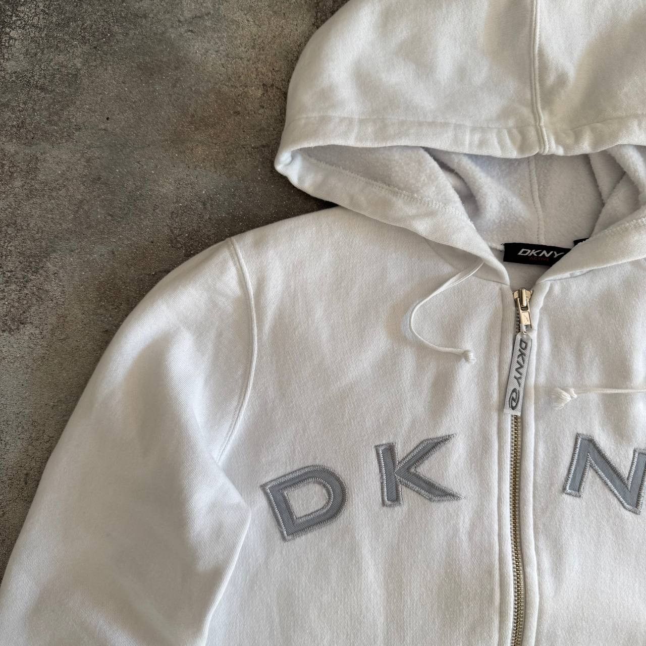 DKNY DKNY Y2K Vintage Big Logo Zip Hoodie Size M / US 6-8 / IT 42-44 - 4 Thumbnail