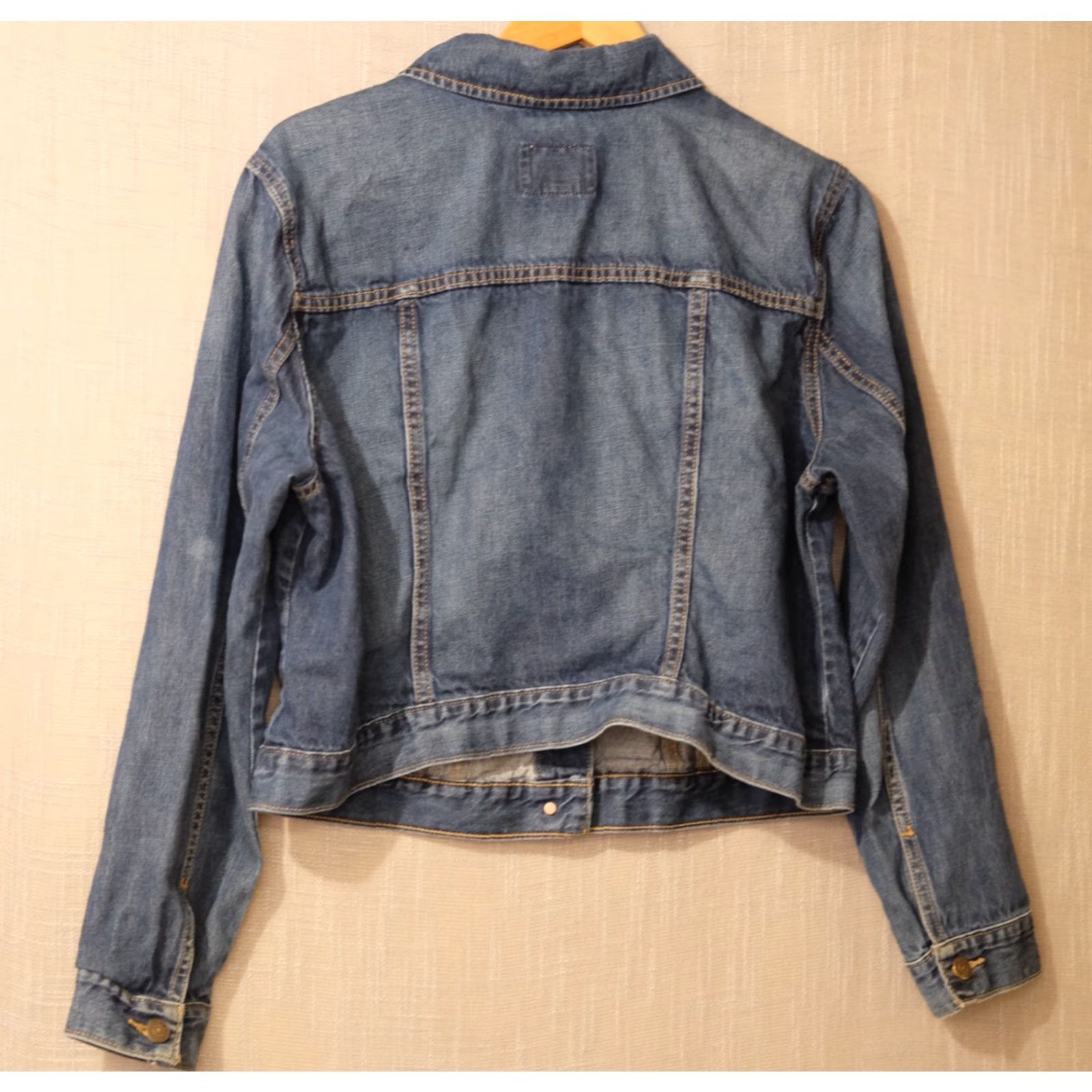 Old Navy Old Navy Denim Jean Jacket Blue 100% Cotton Button Front Women's XL Size 40" / US 18 - 5 Thumbnail