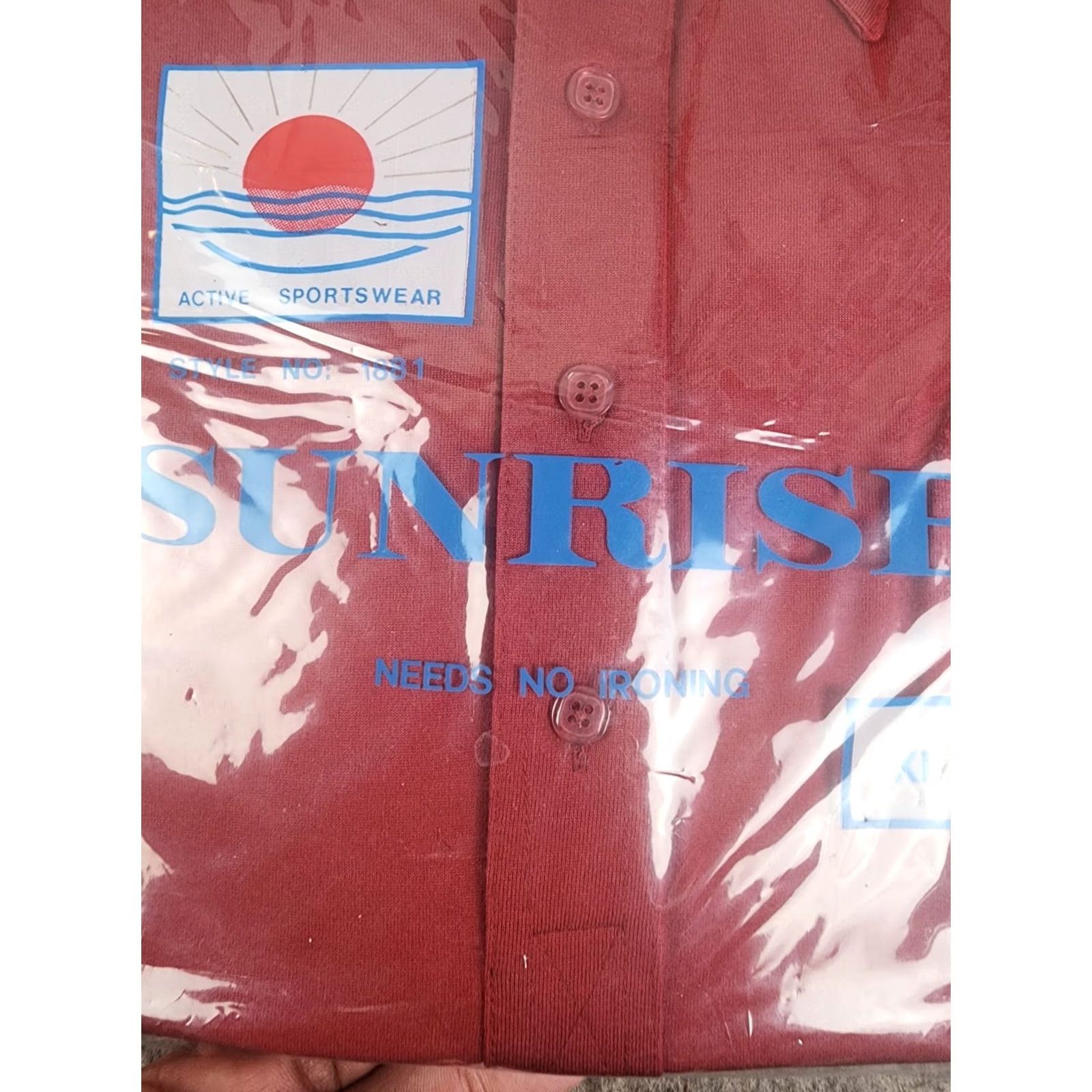 Vintage VINTAGE Sunrise Active Sportswear Polo Shirt Men XL Red Short Sleeve New 1980s Size US XL / EU 56 / 4 - 3 Thumbnail