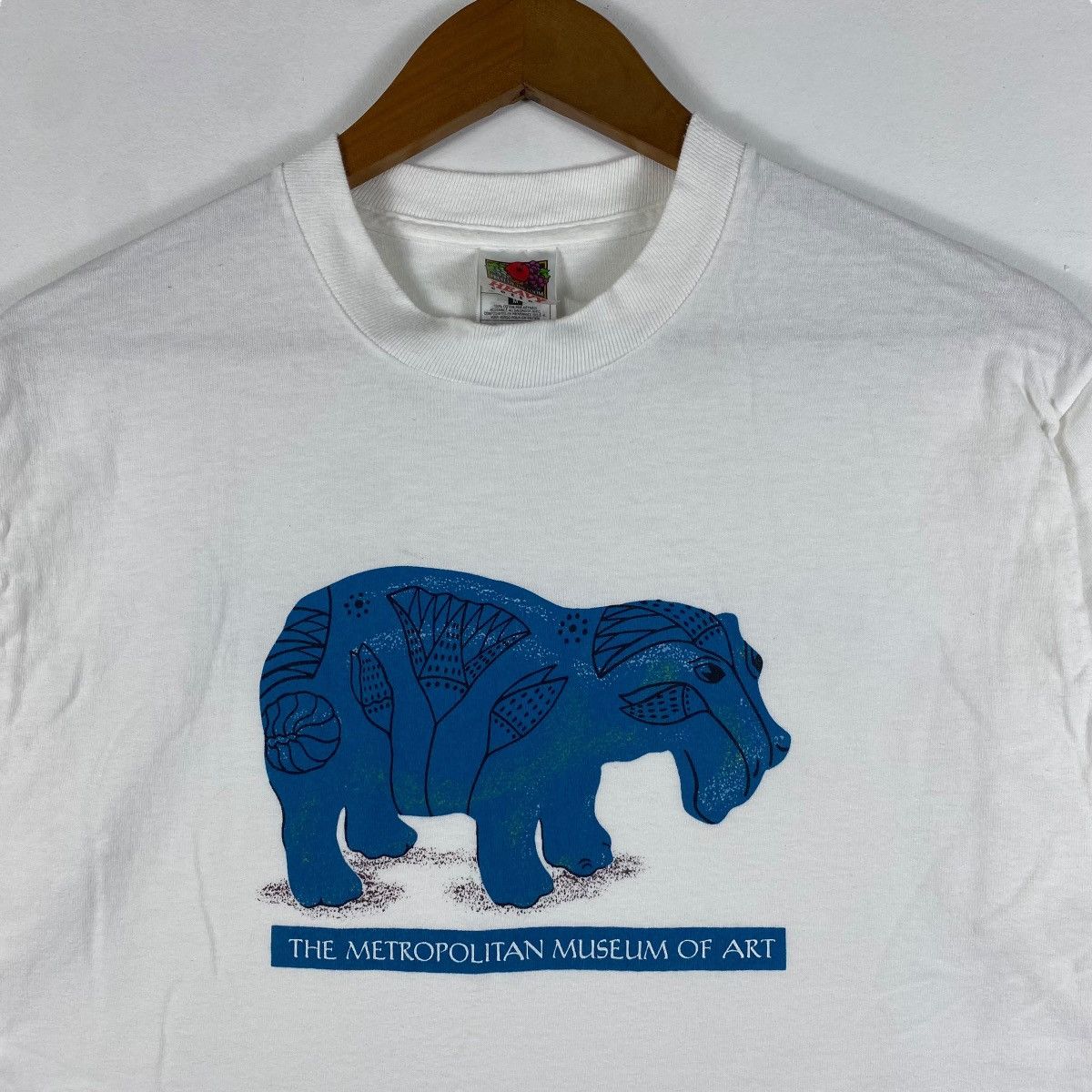 Vintage Vintage 90's The METROPOLITAN MUSEUM Of ART Hippo Tee Size US M / EU 48-50 / 2 - 2 Thumbnail