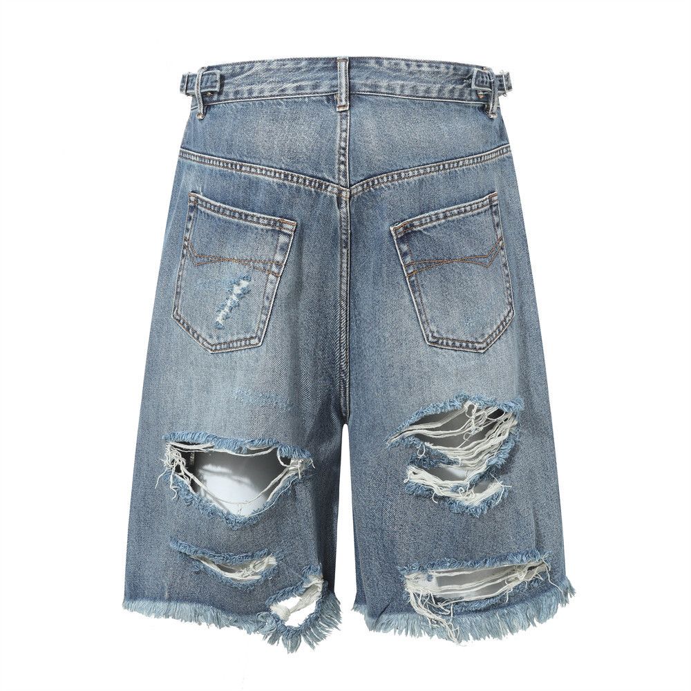 Vintage American Retro Distressed Straight Shorts with Whiskering Size US 32 / EU 48 - 2 Thumbnail