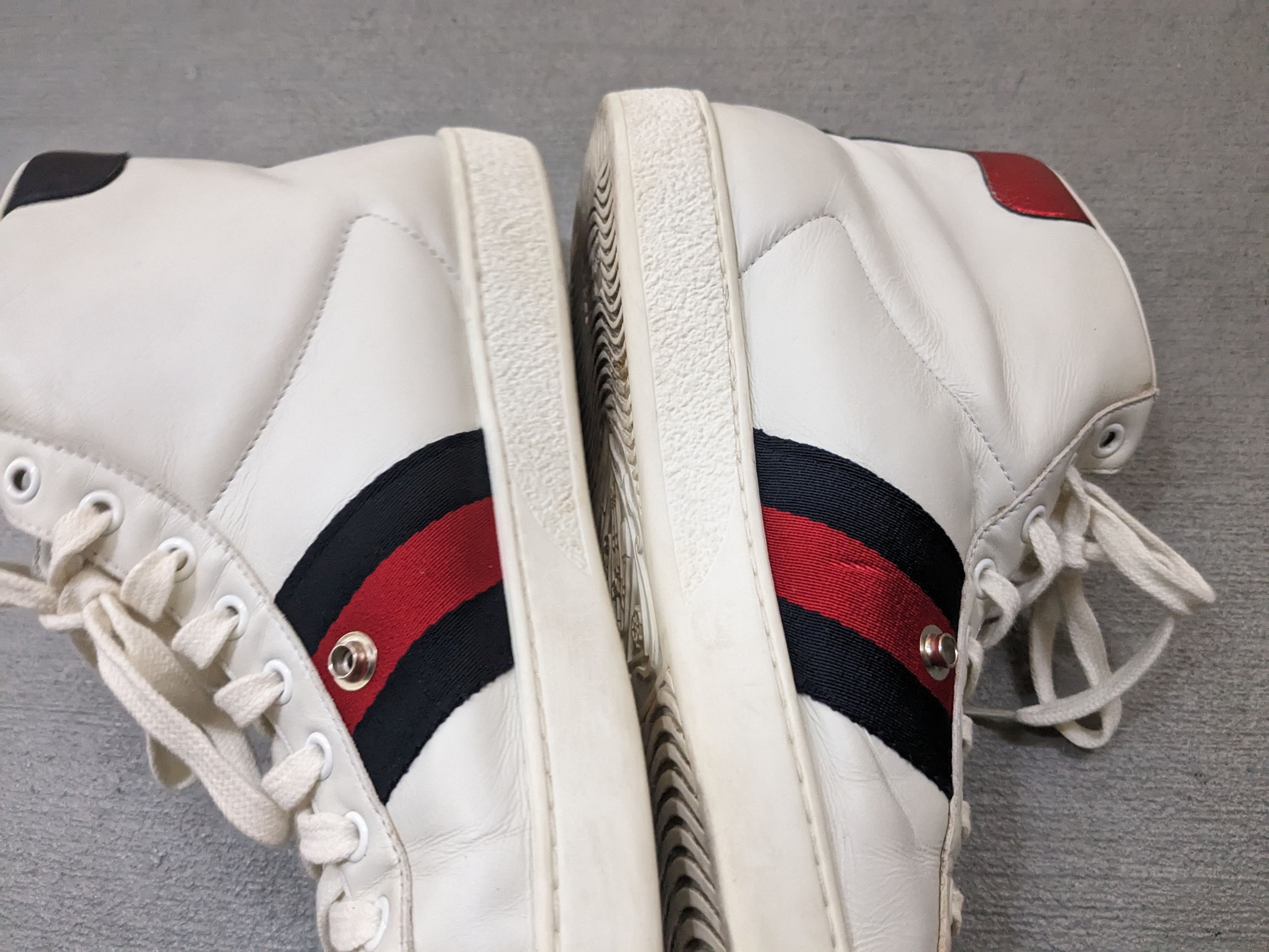 Gucci Gucci Ace Sneakers Size 9 White Leather High Tops Size US 9 / EU 42 - 9 Thumbnail