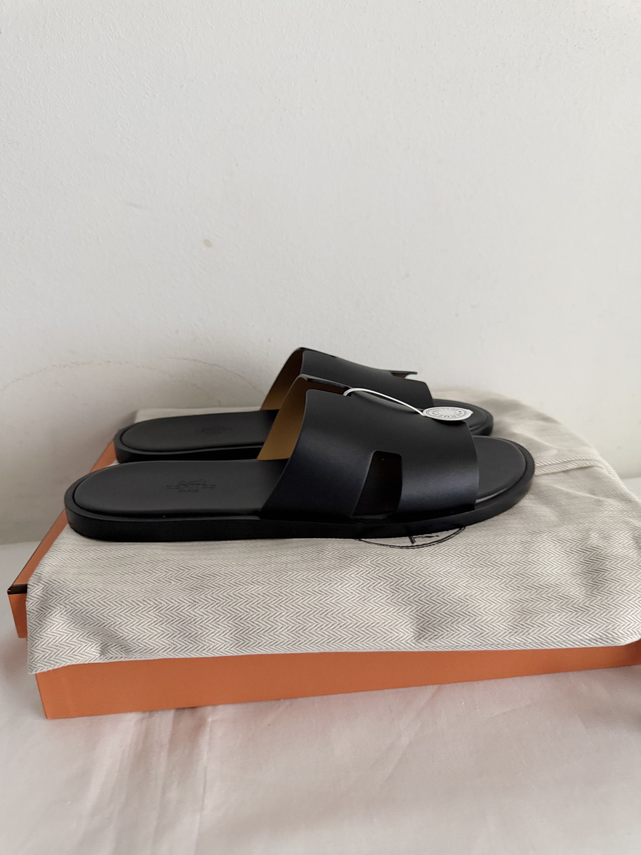 Hermes Hermes Izmir Black Calfskin Sandals Size US 9 / EU 42 - 11 Thumbnail