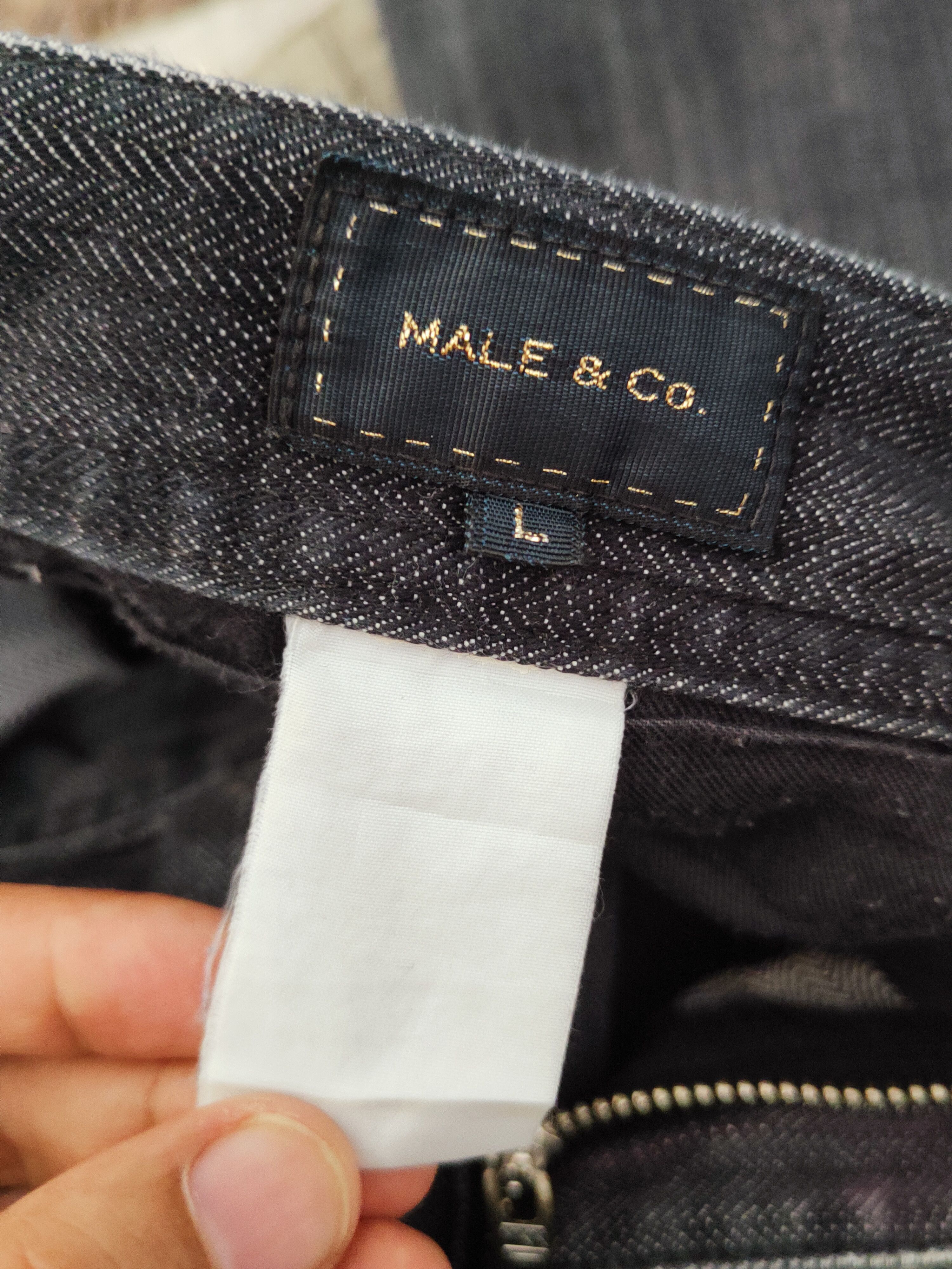 Japanese Brand Male &Co Black Distressed Ripped Jeans#W085 Size US 32 / EU 48 - 15 Thumbnail