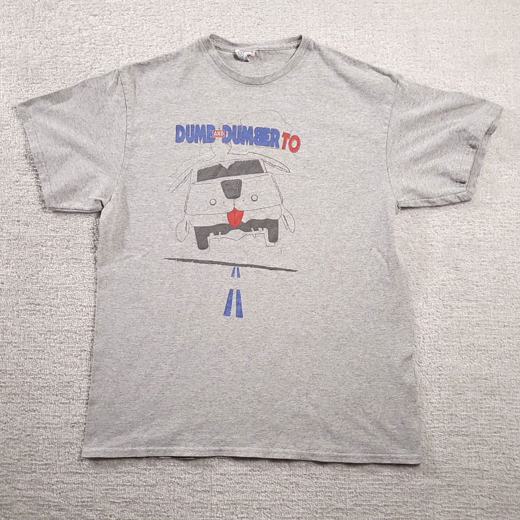 Delta Dumb and Dumber To 2 2014 Movie Promo Shirt Mens L Grey Delta Cotton Blend Crew Neck Short Sleeve T-Shirt Size US L / EU 52-54 / 3 - 2 Thumbnail