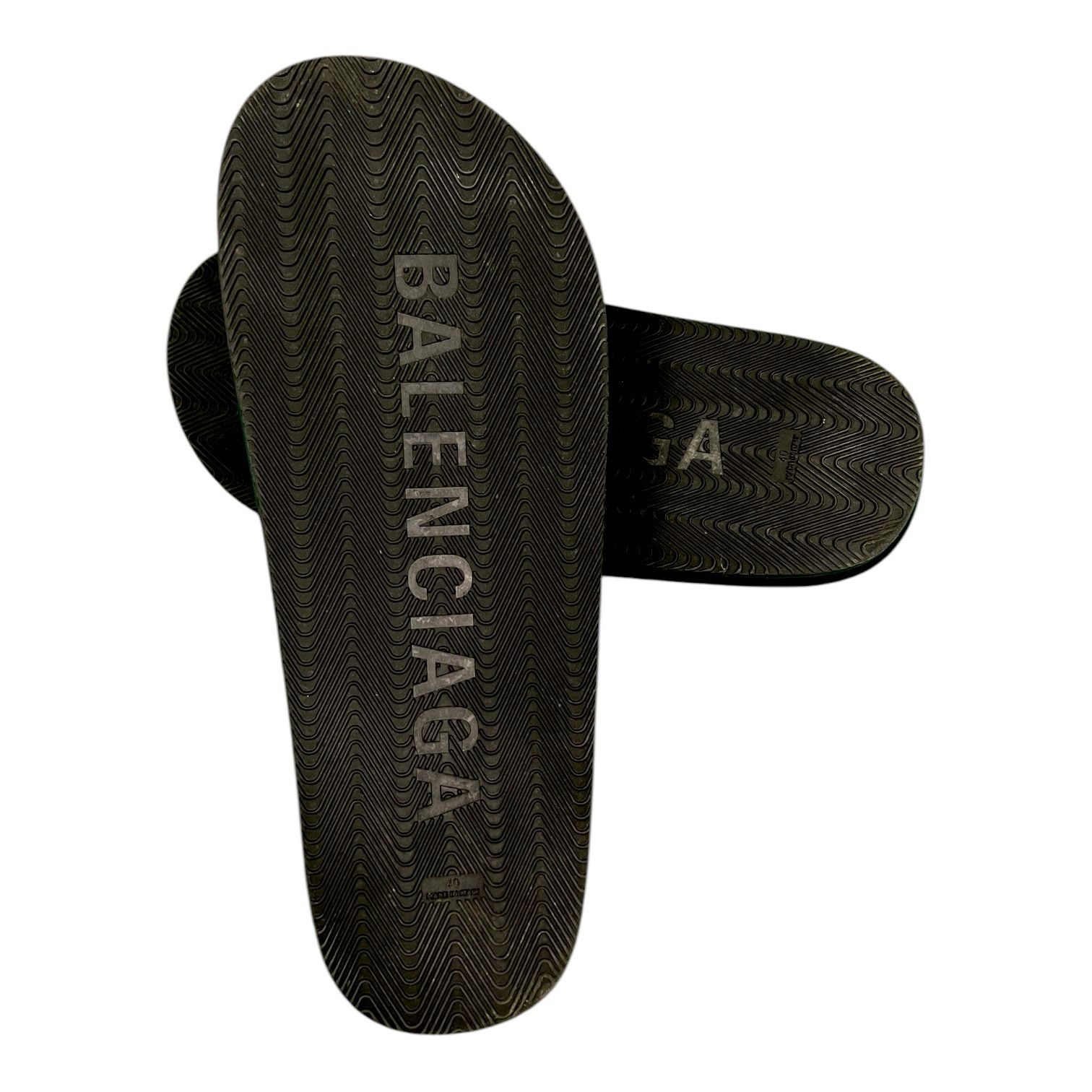 Balenciaga Unisex Balenciaga Classic Black Logo Slides Sandals Size 8 Size US 8 / EU 41 - 3 Thumbnail