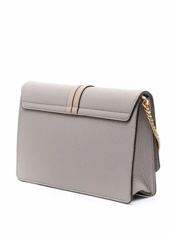 Chloe o1loc1c1024 Alphabet Clutch on Chain in Grey Size ONE SIZE - 3 Thumbnail