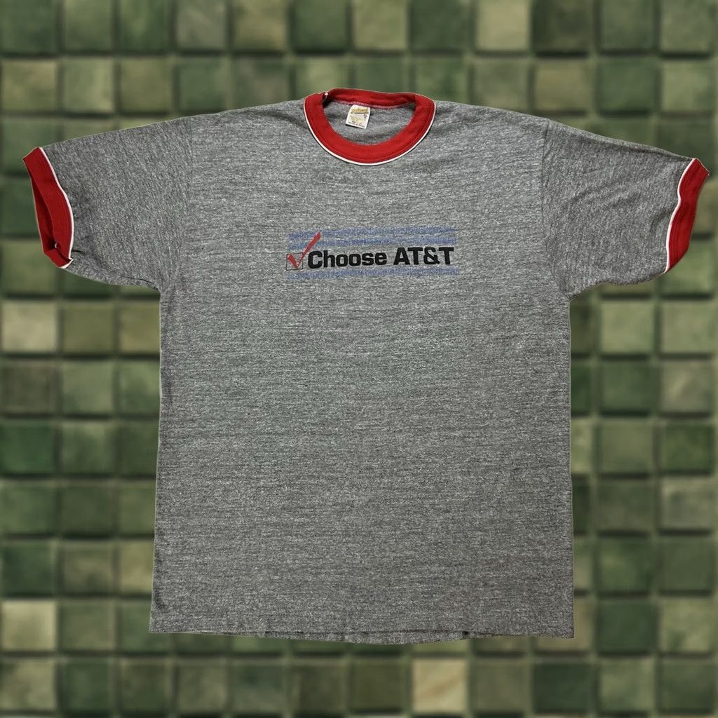 Vintage VINTAGE AT&T Phone T-Shirt 80s AT&T Promo L/M Fit Gray Adult Size ONE SIZE - 1 Thumbnail
