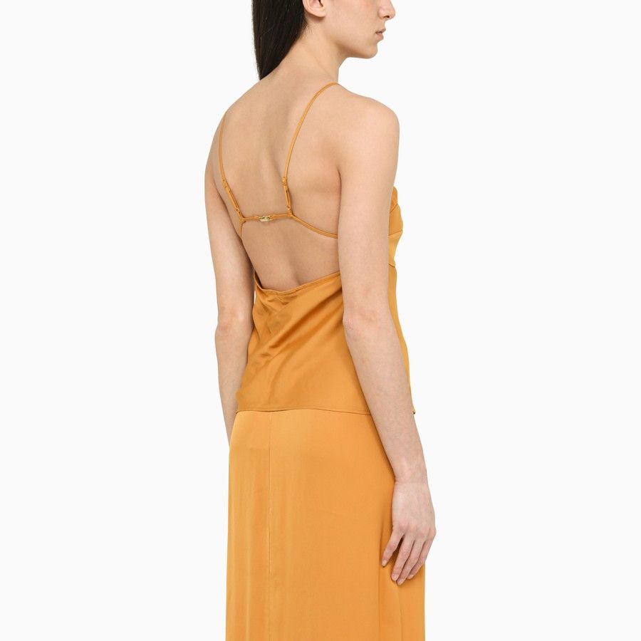Calvin Klein o1d2blof0824 Satin Tank Top in Orange Size XS / US 0-2 / IT 36-38 - 3 Thumbnail