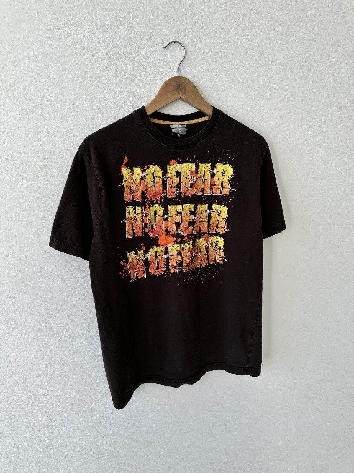 No Fear × Vintage Vintage No Fear Brown Big Logo T Shirt Size US M / EU 48-50 / 2 - 2 Thumbnail